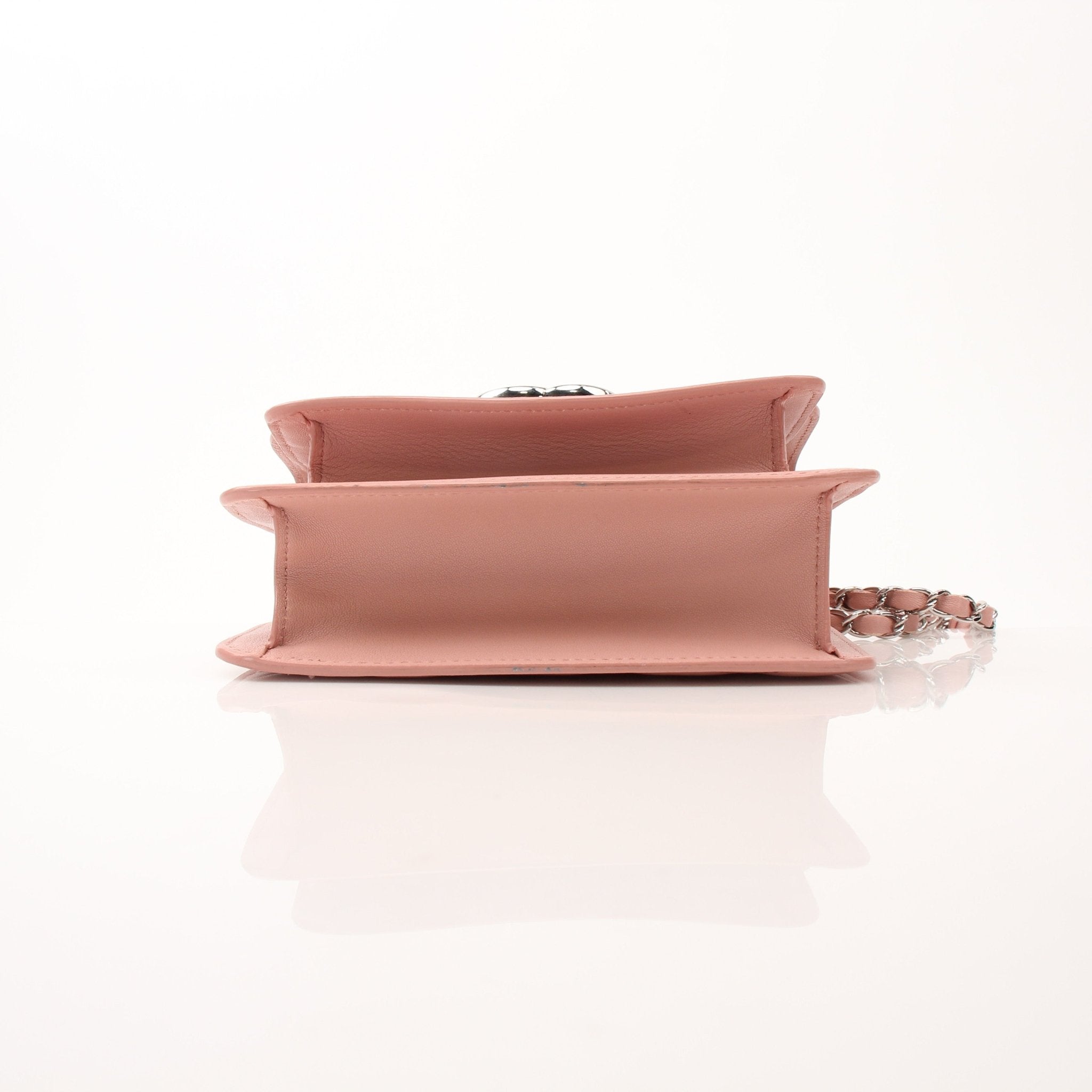 Gold & Beyond Chanel Pink CC Box Flap Shoulder Bag handbag with gold chain strap and signature logo detailing.