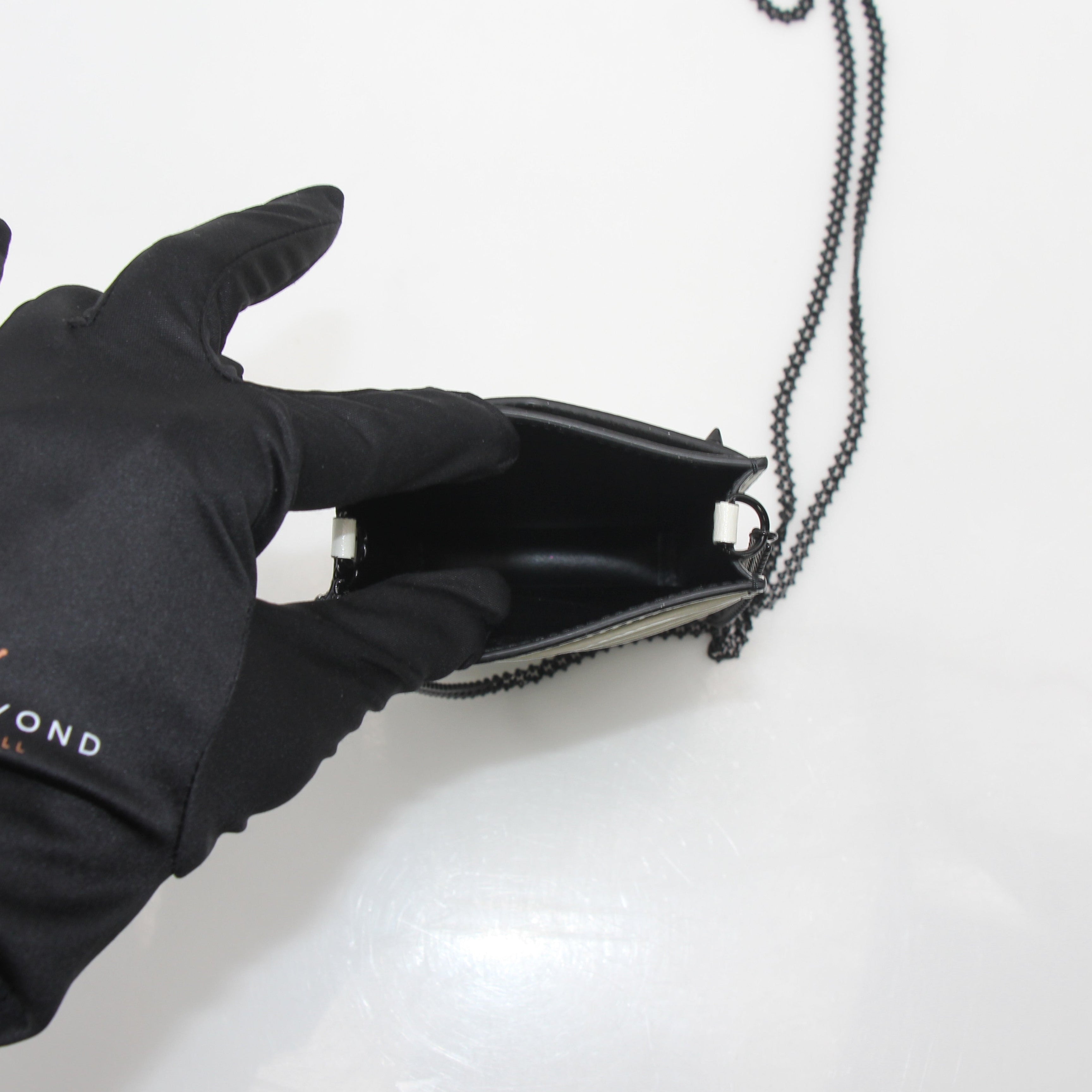Alexander McQueen White Skull Stud Phone Case on Chain