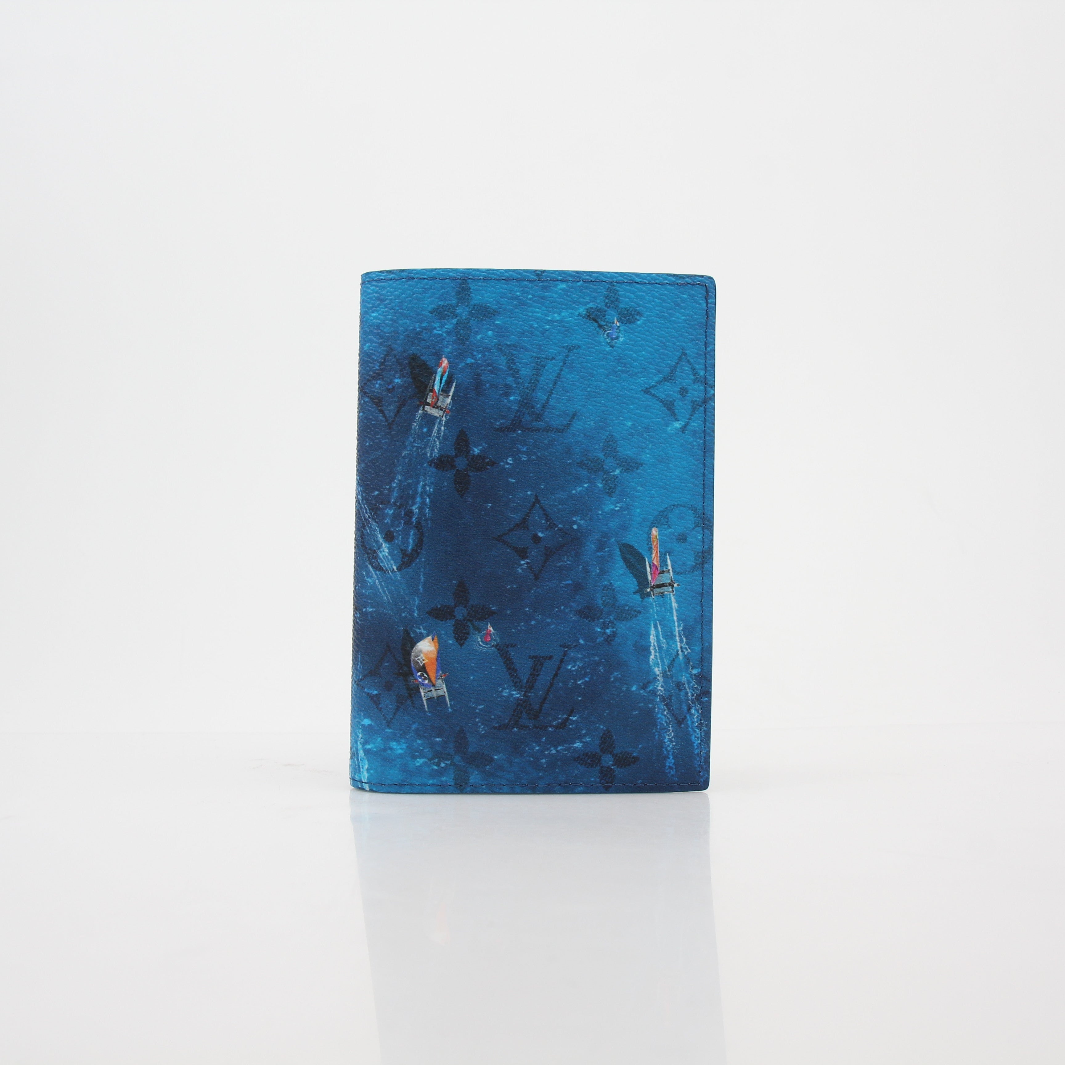 Louis Vuitton Blue Monogram Catamaran Passport Cover