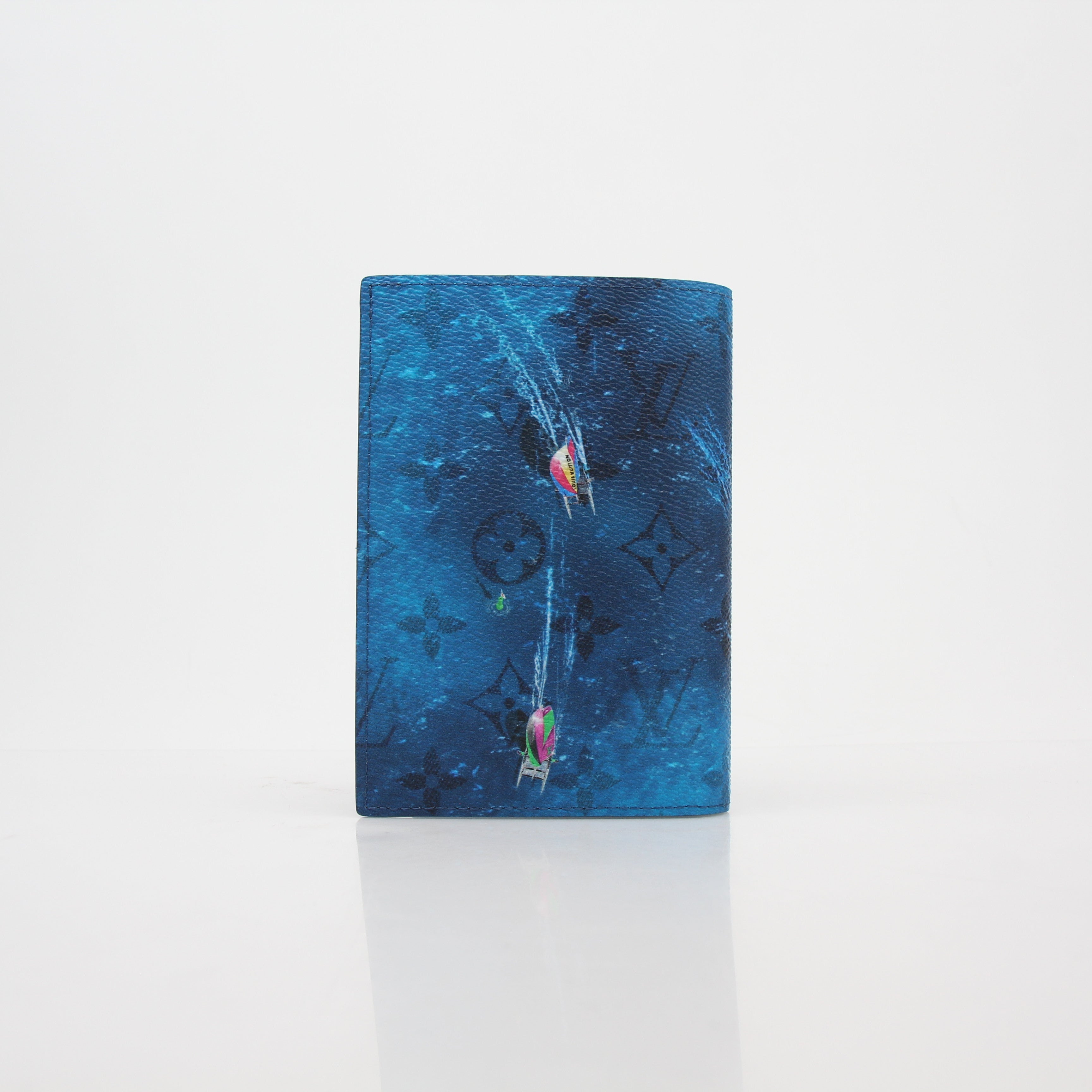 Louis Vuitton Blue Monogram Catamaran Passport Cover