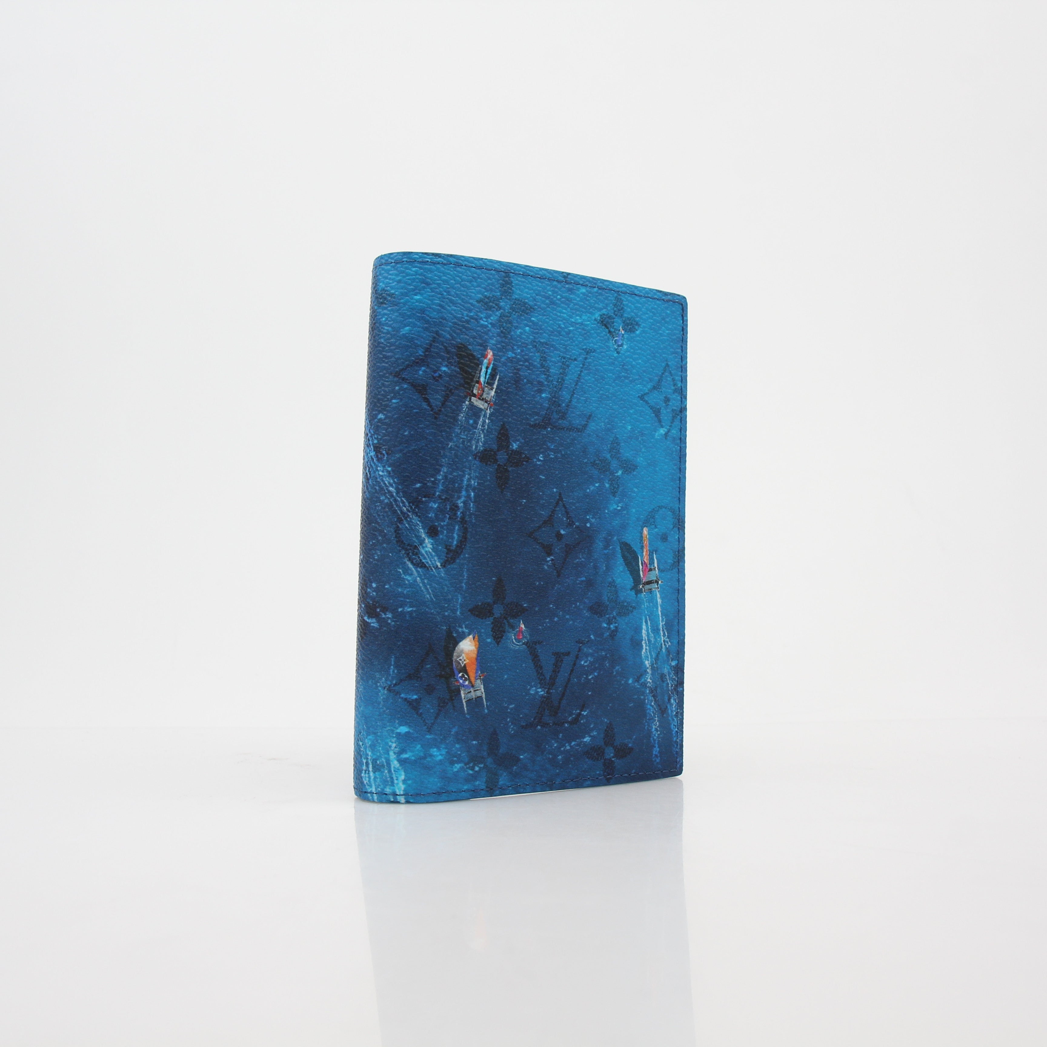 Louis Vuitton Blue Monogram Catamaran Passport Cover