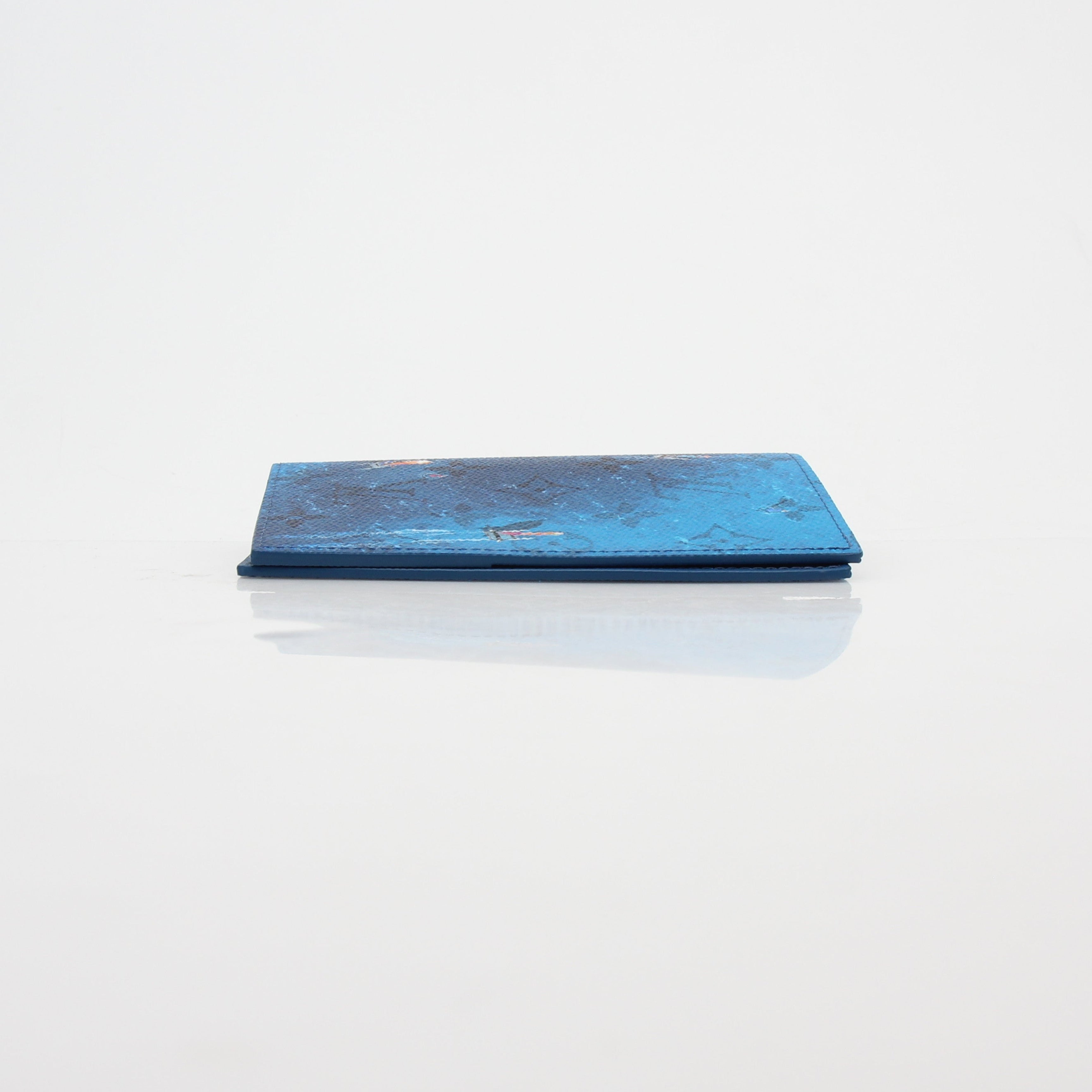 Louis Vuitton Blue Monogram Catamaran Passport Cover