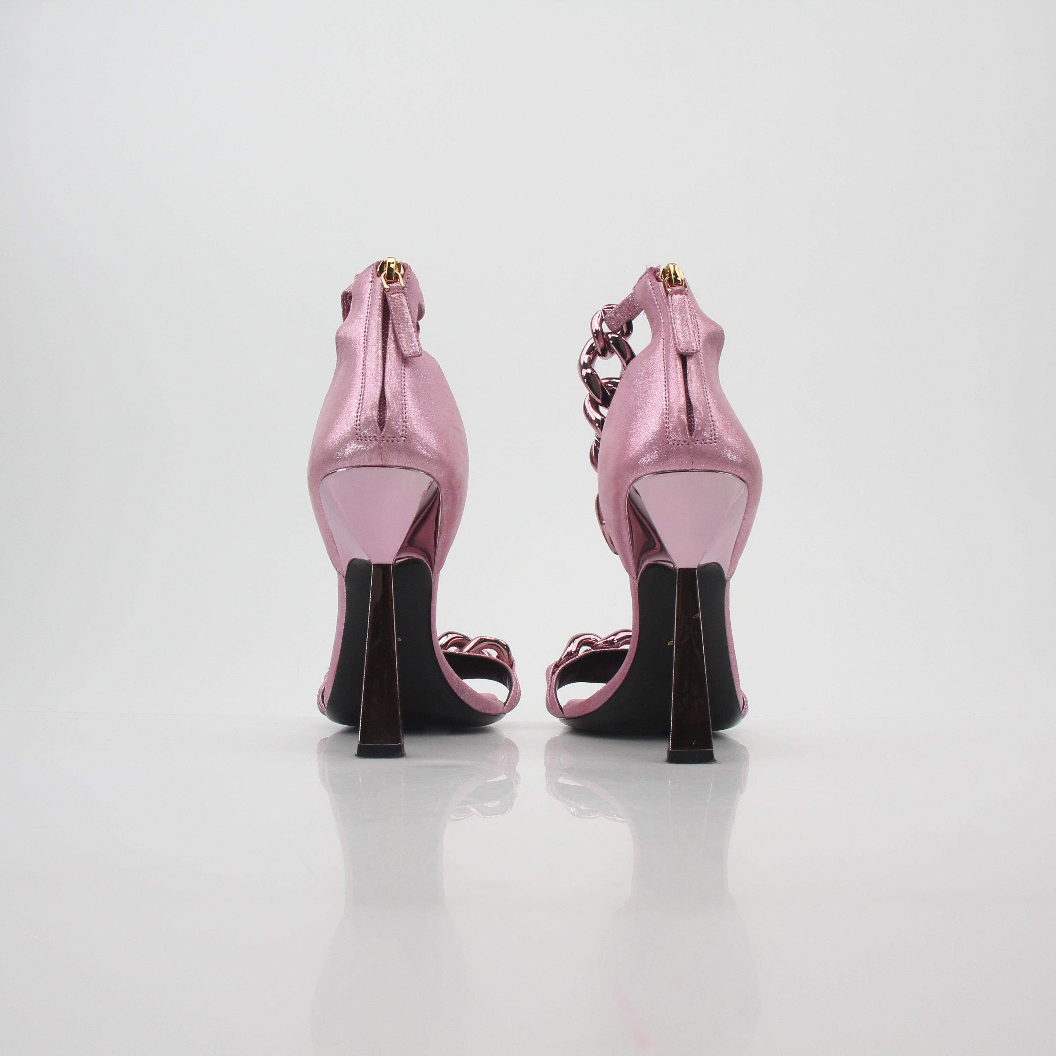 Versace Pink Medusa Chain Sandals