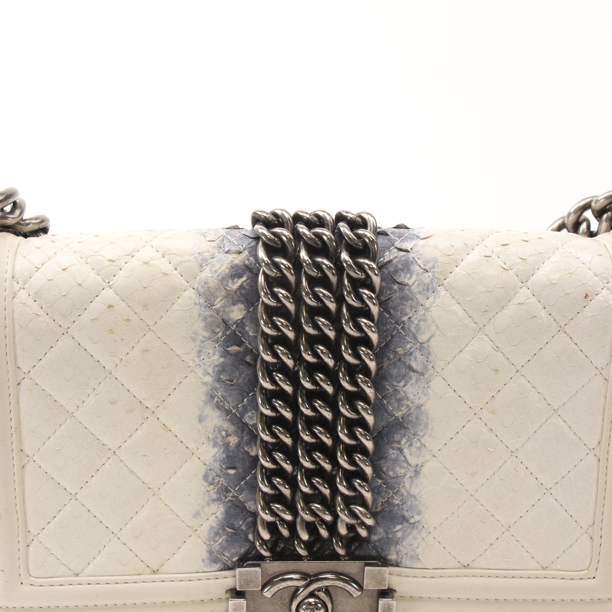 Gold & Beyond Chanel Quilted Mini Flap Bag handbag with gold chain strap and signature quilted design.