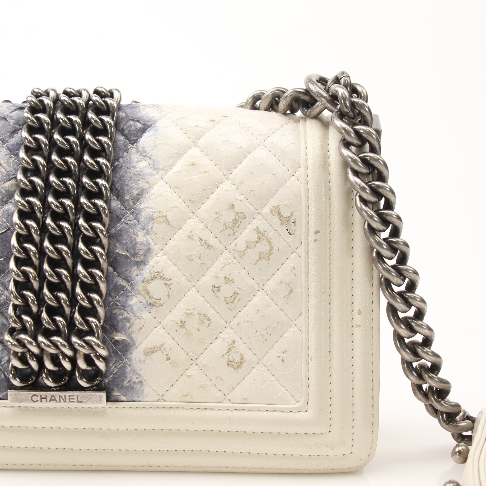 Gold & Beyond Chanel Quilted Mini Flap Bag handbag with gold chain strap and signature quilted design.