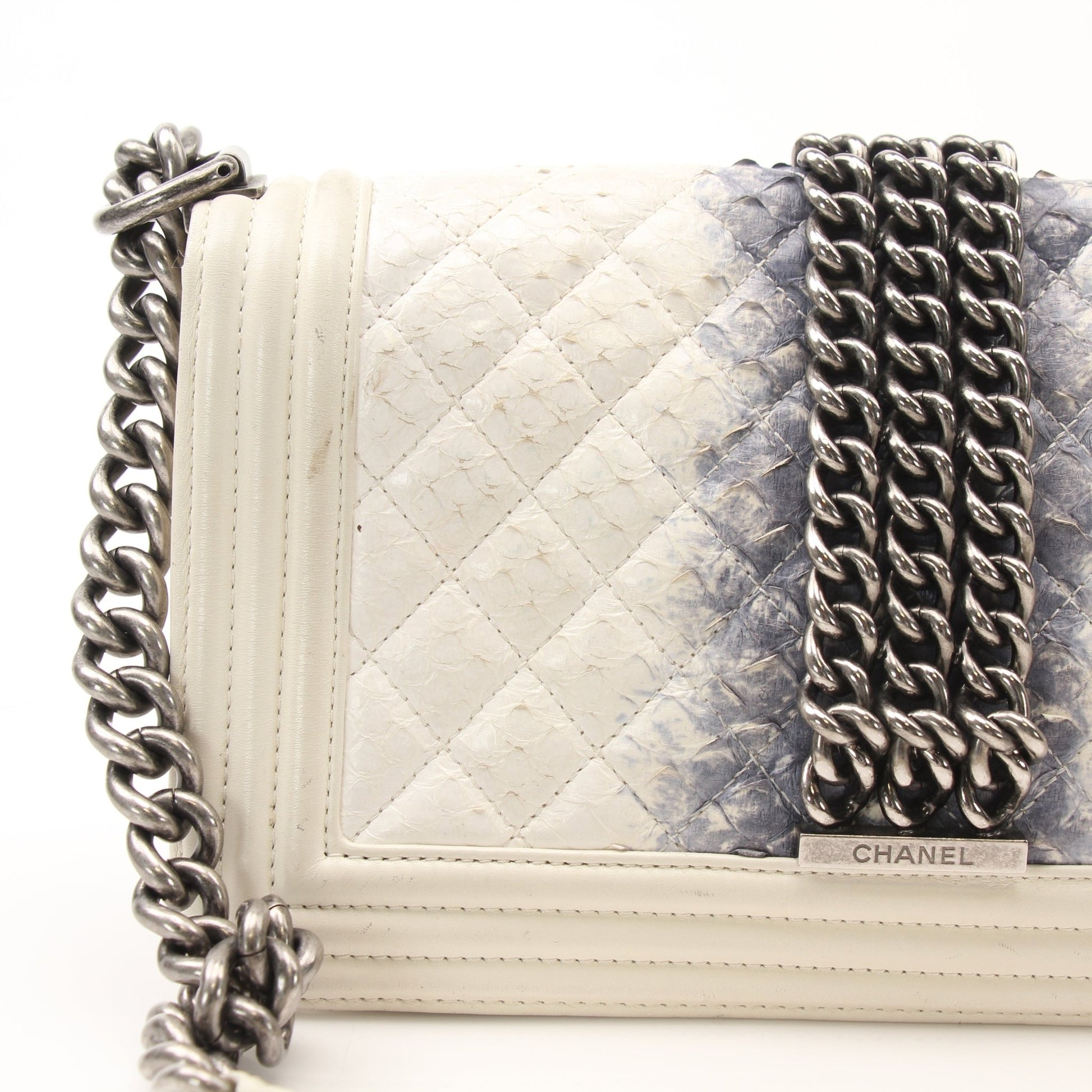 Gold & Beyond Chanel Quilted Mini Flap Bag handbag with gold chain strap and signature quilting design.