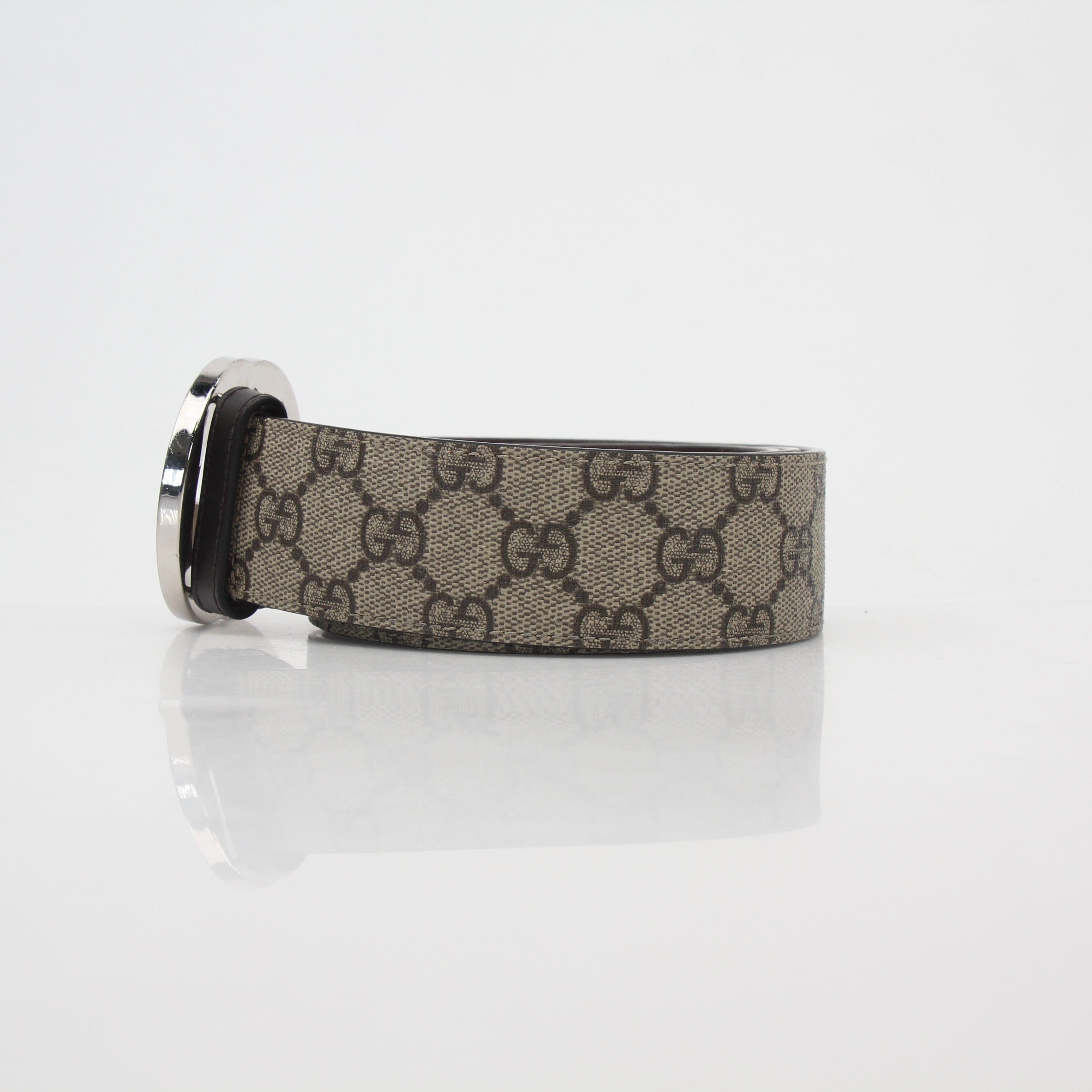 Gucci Beige Ebony GG Supreme Interlocking G Belt