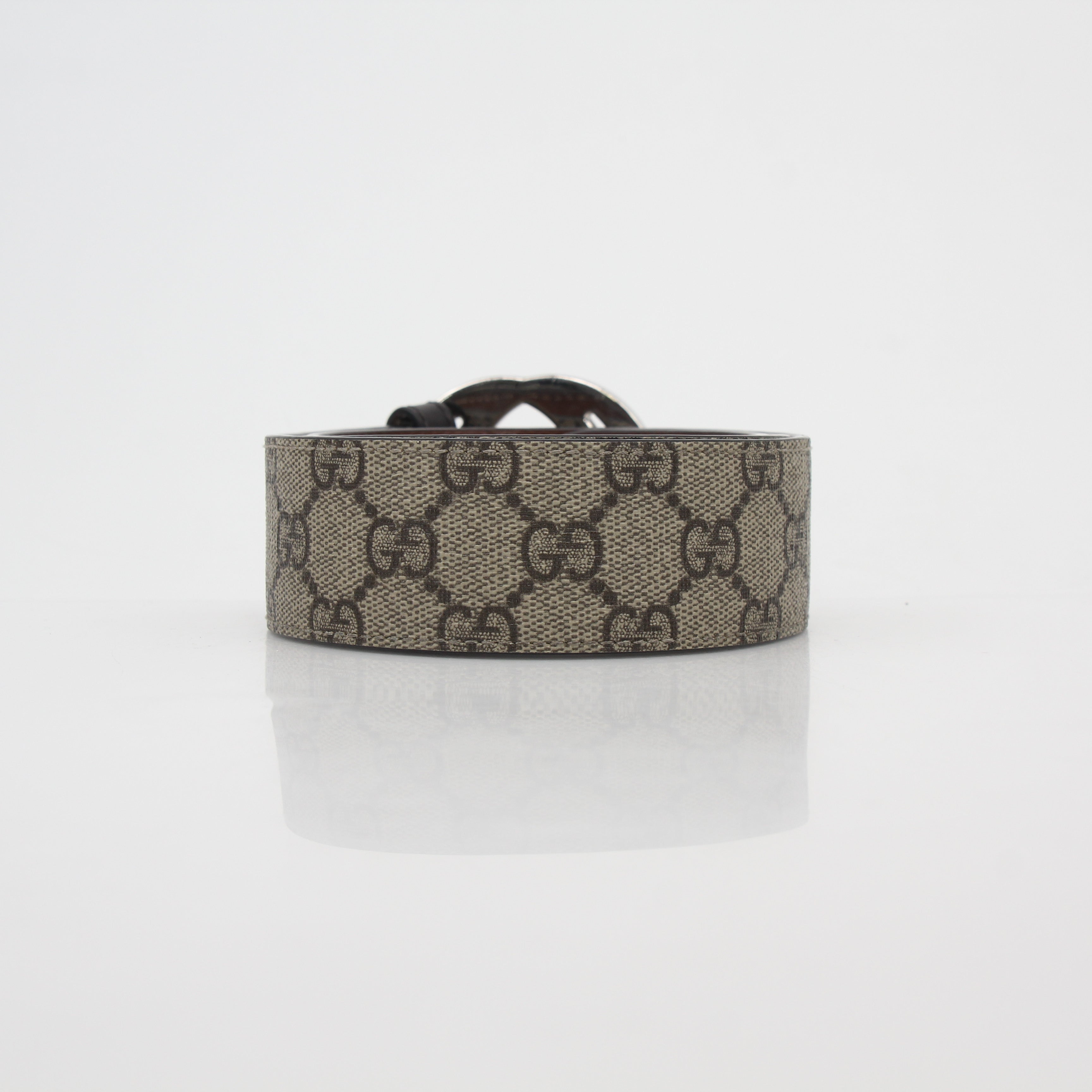 Gucci Beige Ebony GG Supreme Interlocking G Belt