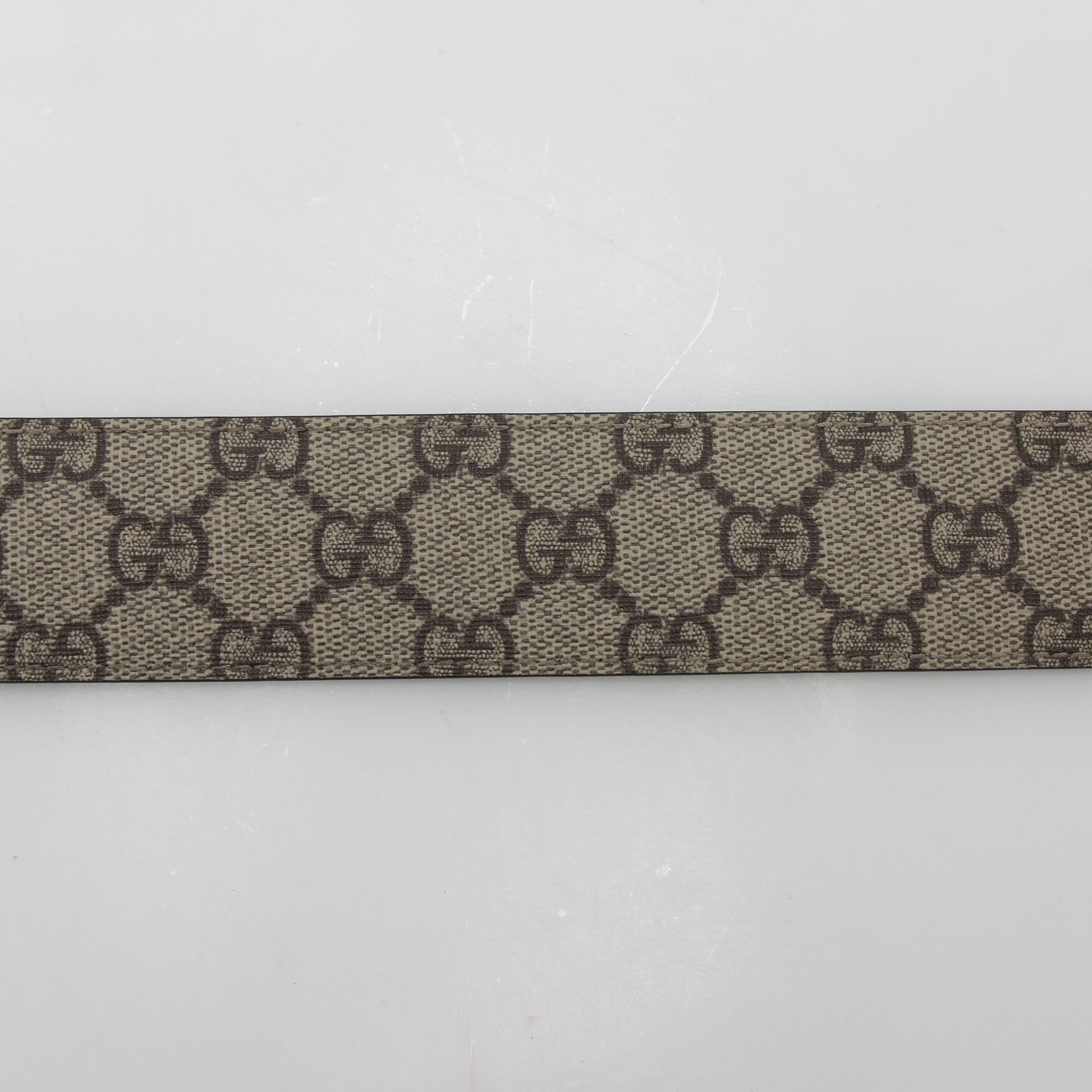 Gucci Beige Ebony GG Supreme Interlocking G Belt
