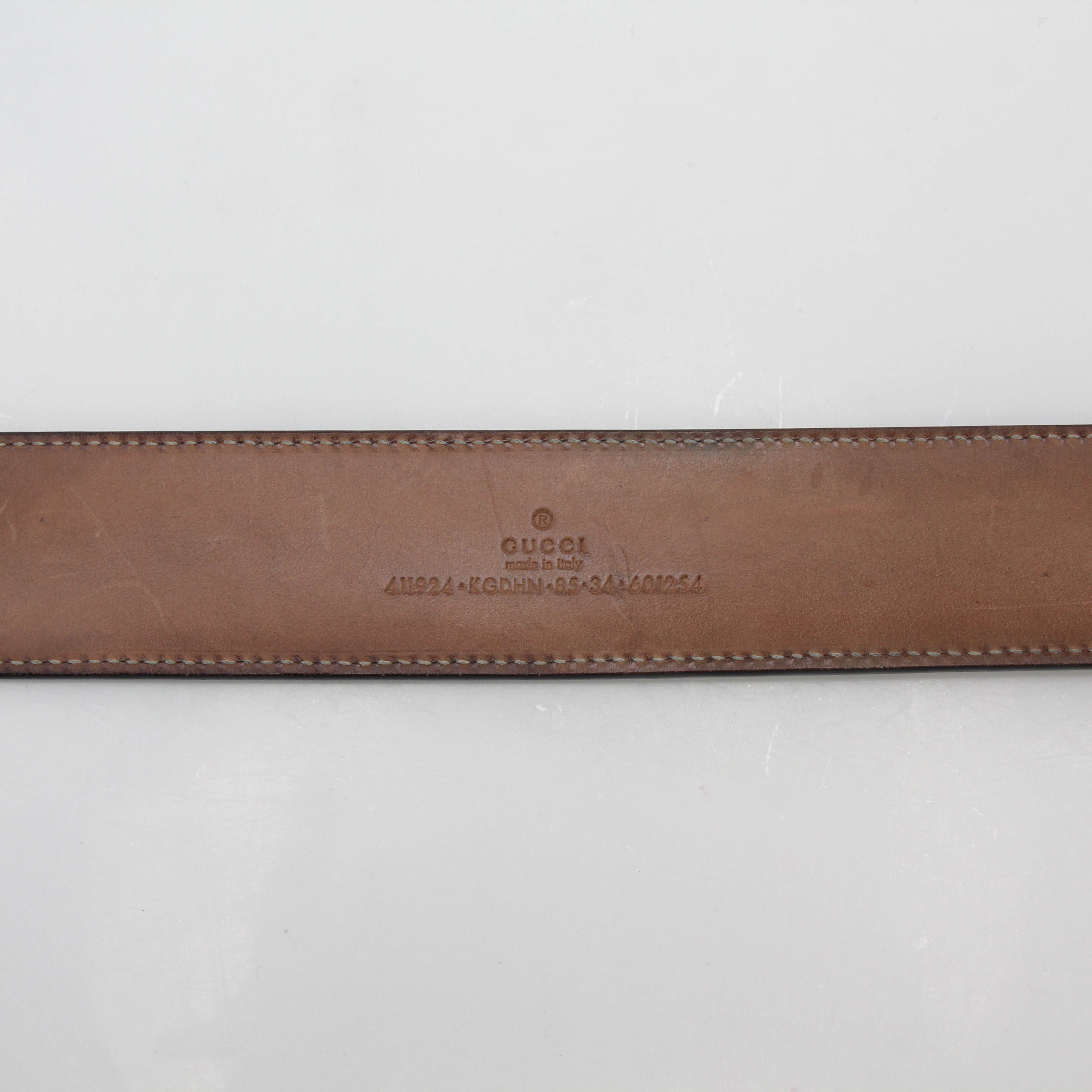 Gucci Beige Ebony GG Supreme Interlocking G Belt