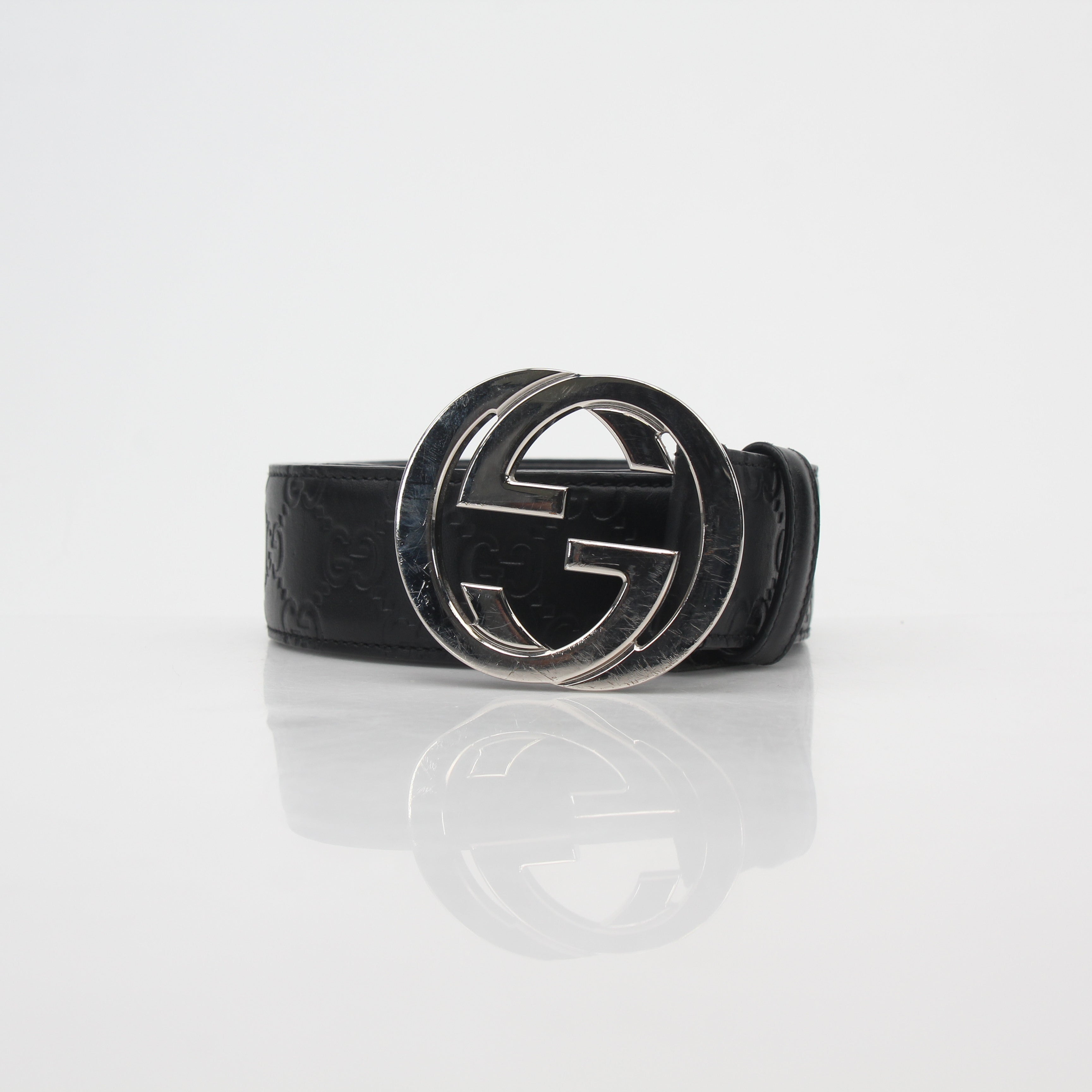 Gucci Black GG Signature Interlocking G Belt