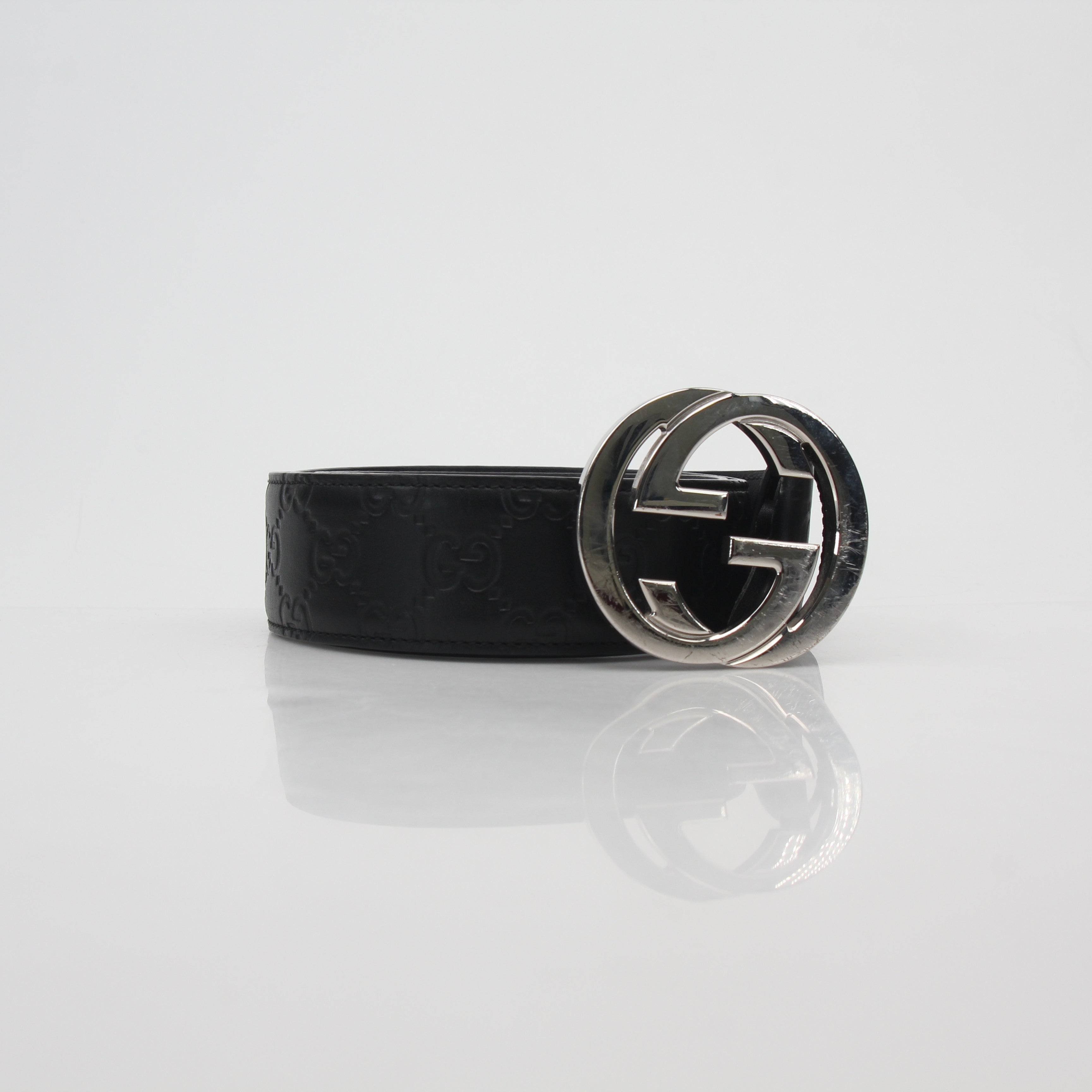 Gucci Black GG Signature Interlocking G Belt