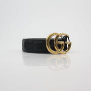 Gucci Black GG Marmont Leather Belt