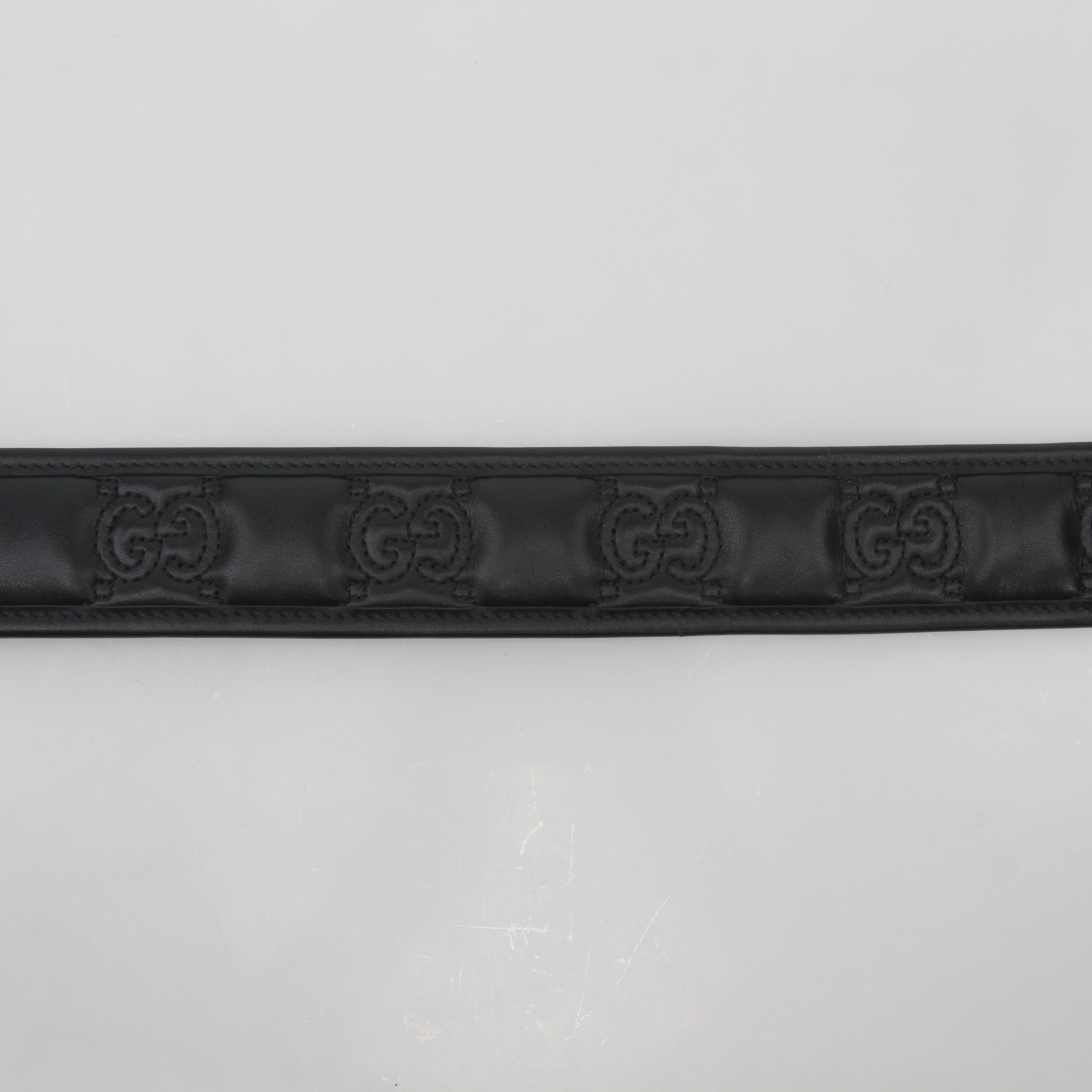 Gucci Black GG Marmont Leather Belt