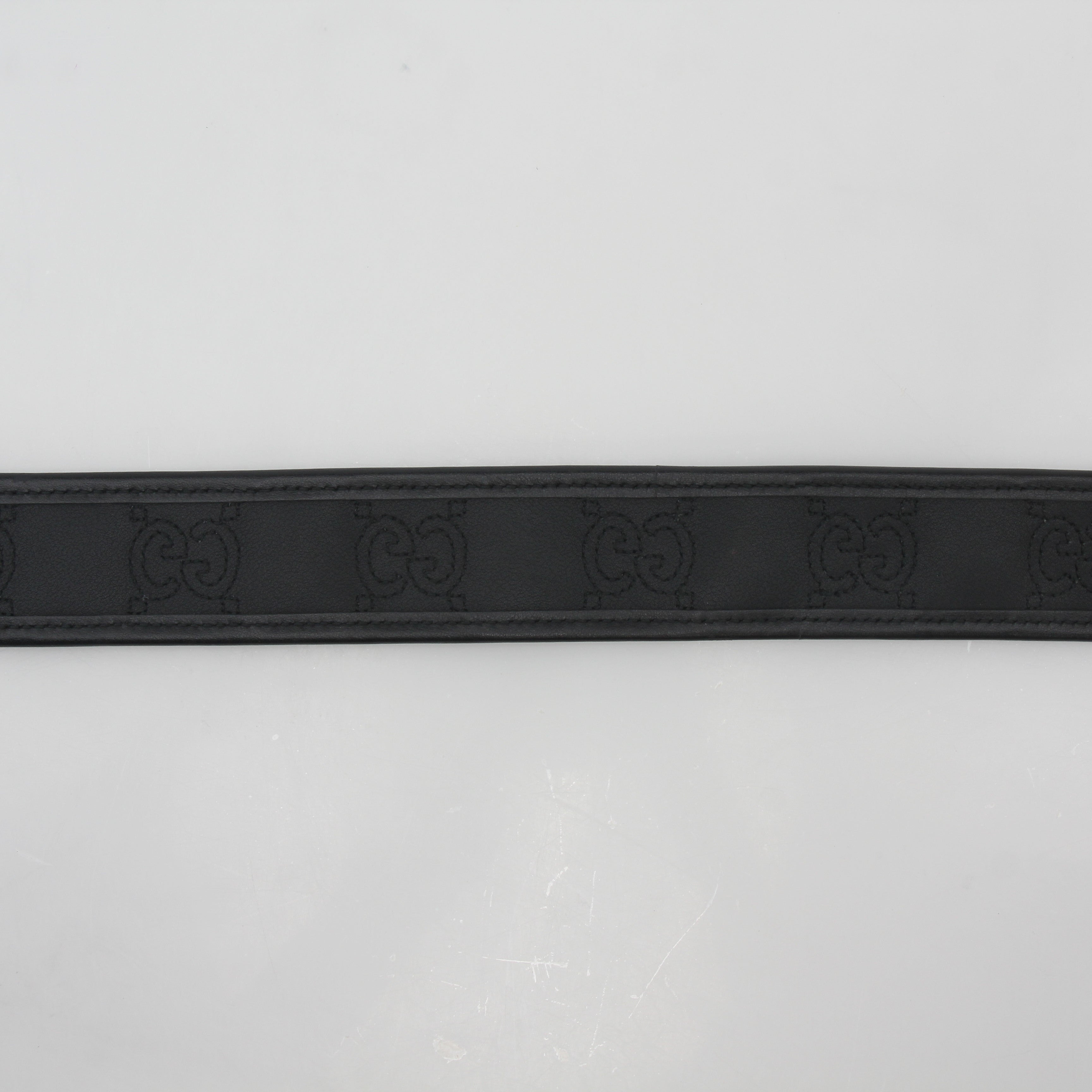 Gucci Black GG Marmont Leather Belt