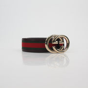 Gucci Green and Red Interlocking G Web Belt