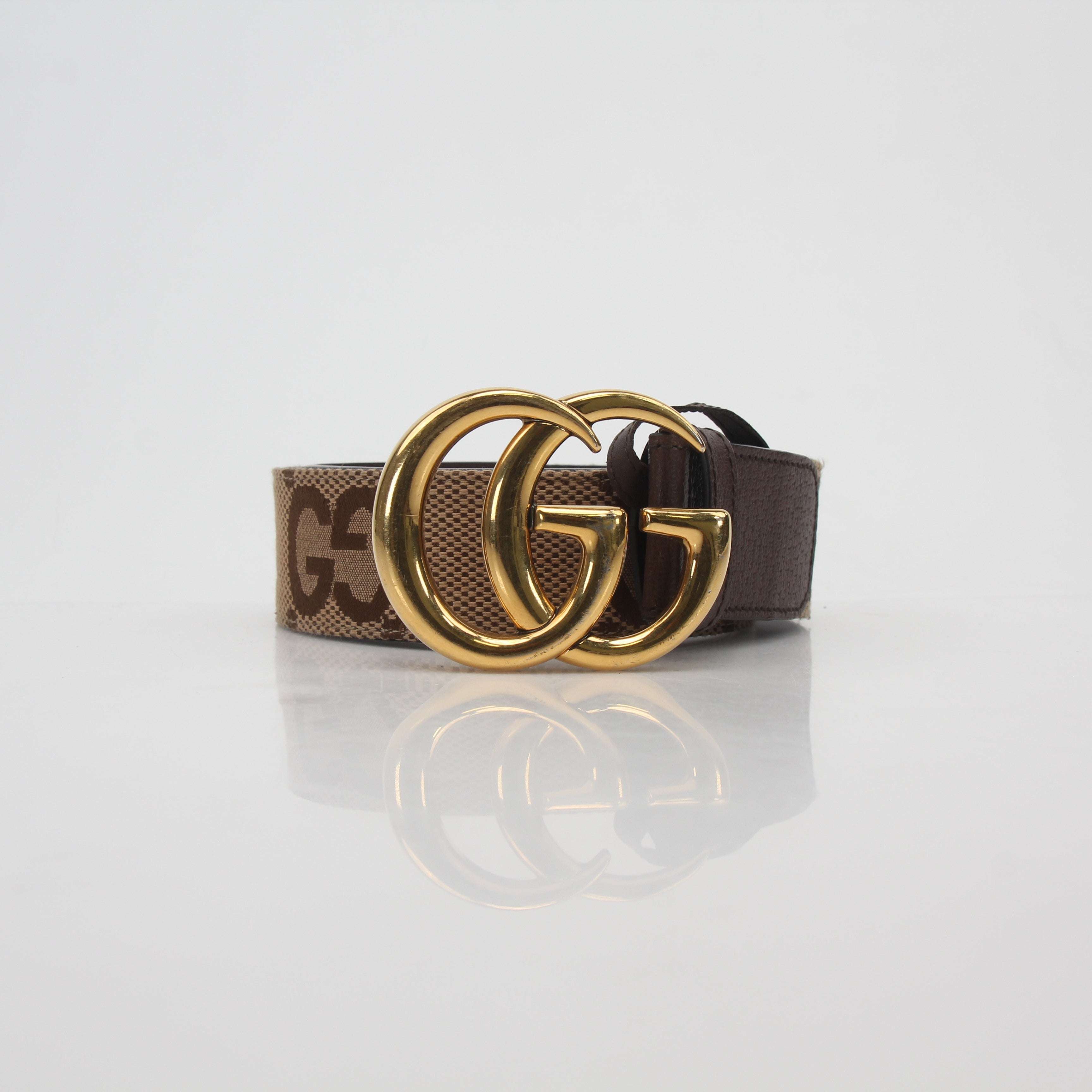 Gucci Brown Jumbo GG Double G Belt