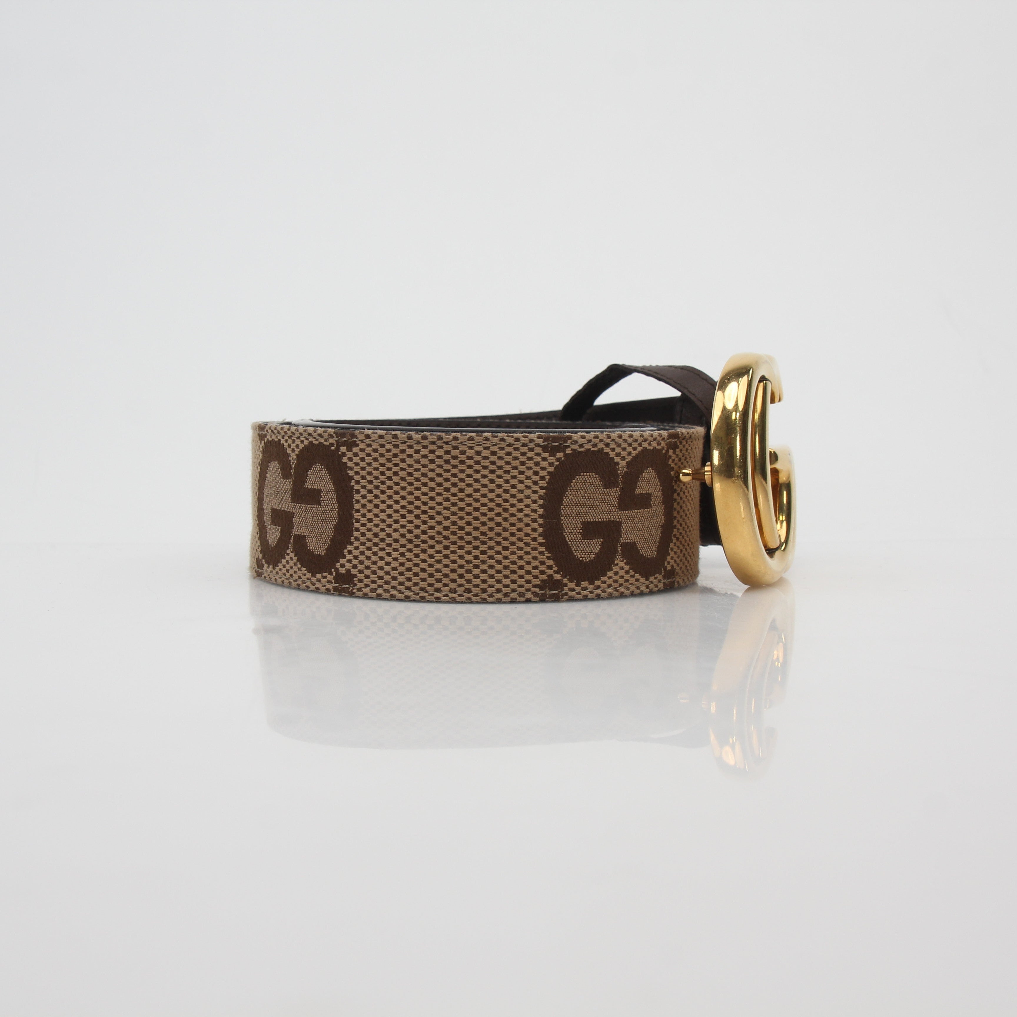 Gucci Brown Jumbo GG Double G Belt