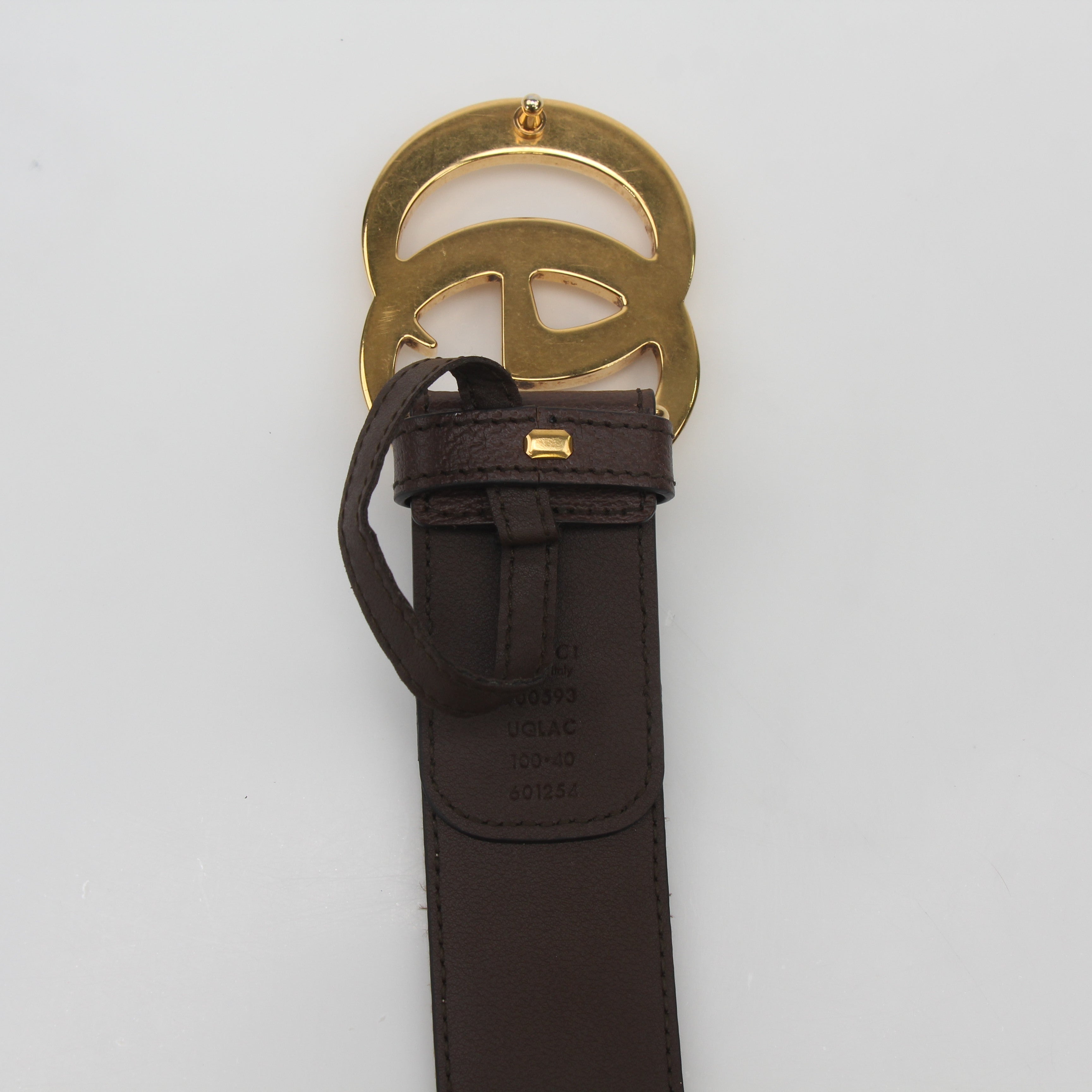 Gucci Brown Jumbo GG Double G Belt
