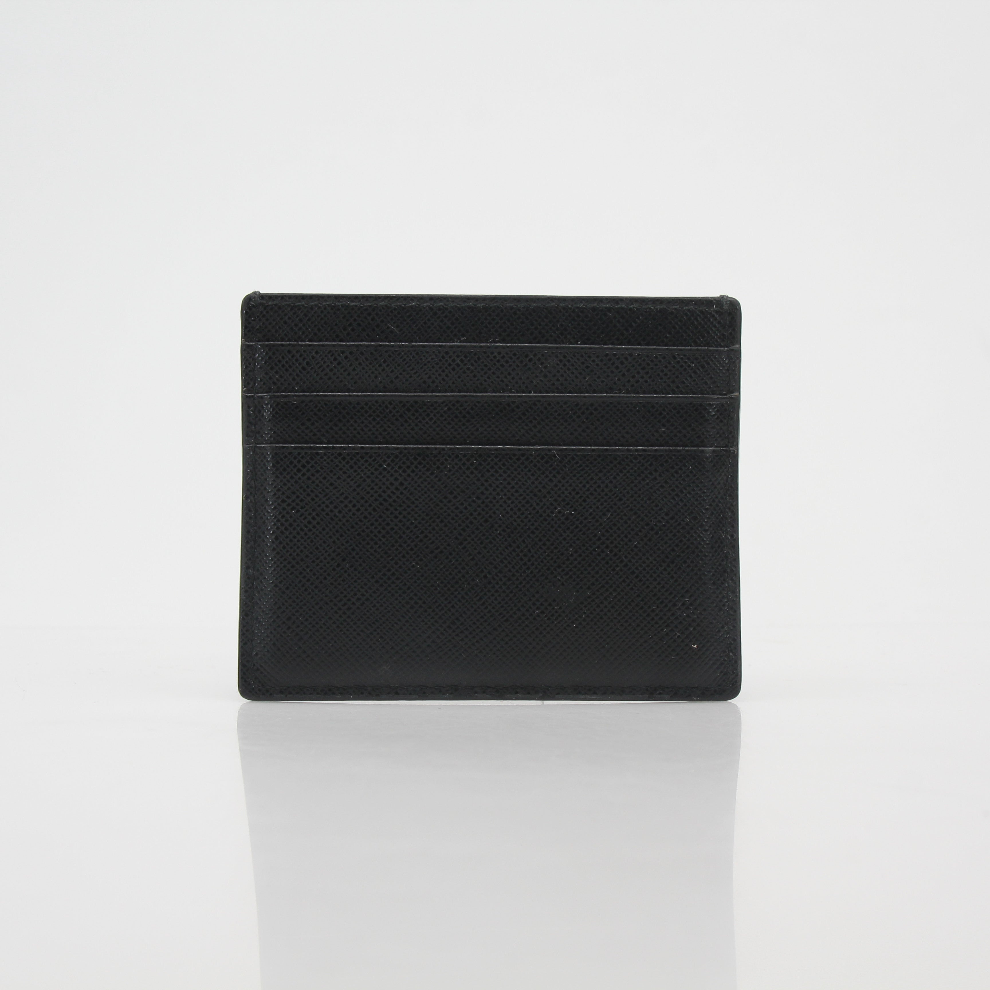 Prada Black Saffiano Leather Card Holder