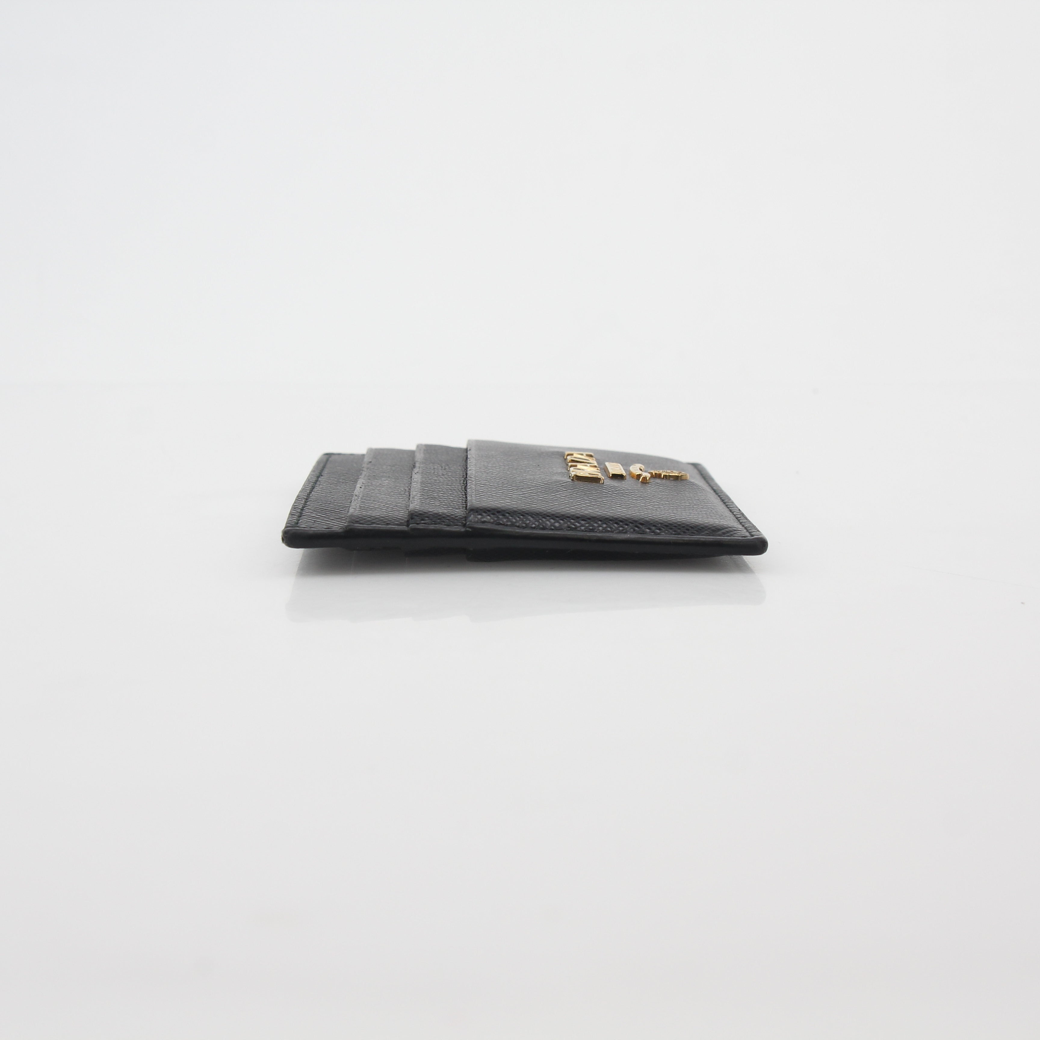 Prada Black Saffiano Leather Card Holder