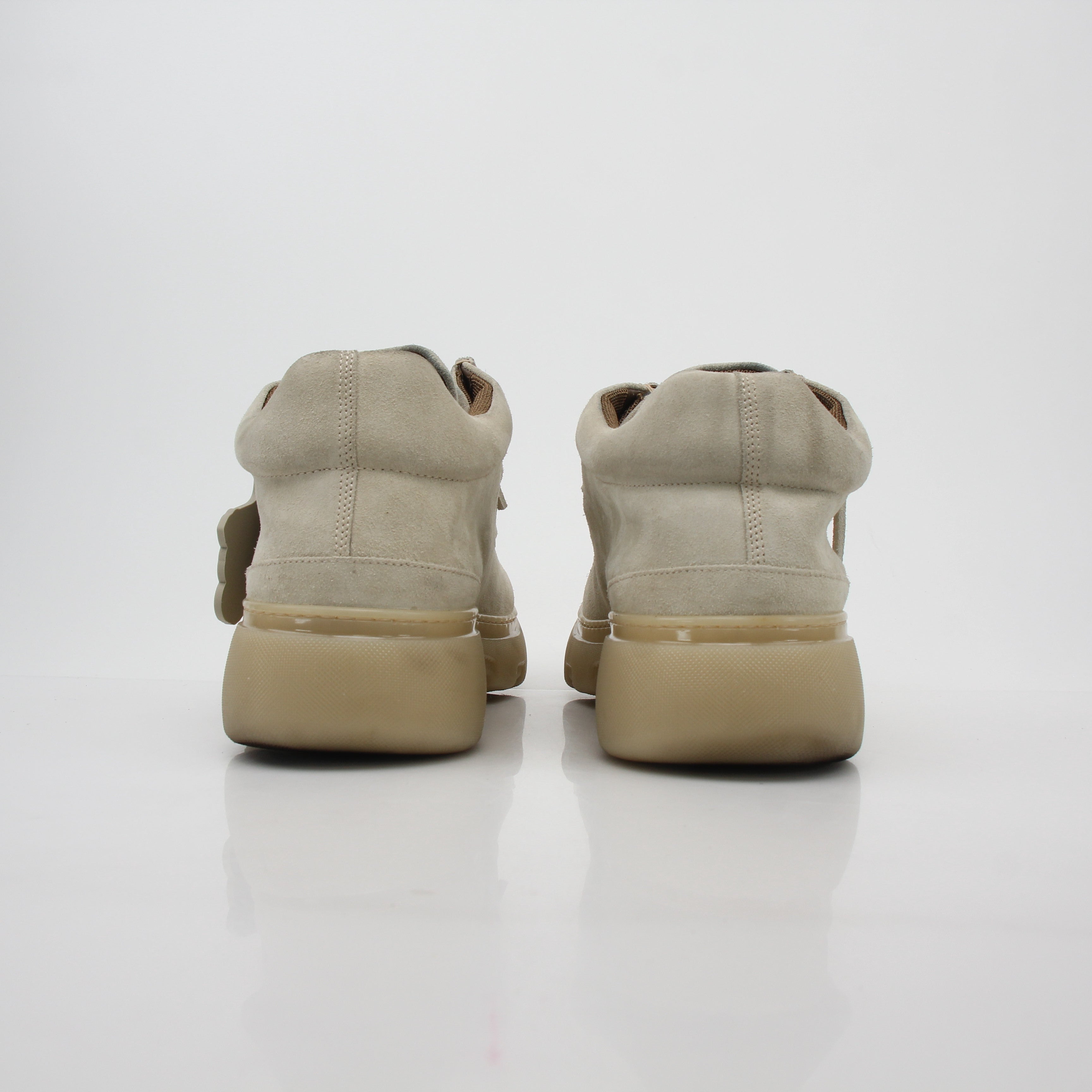 Burberry Beige Suede Creeper Mid Boots