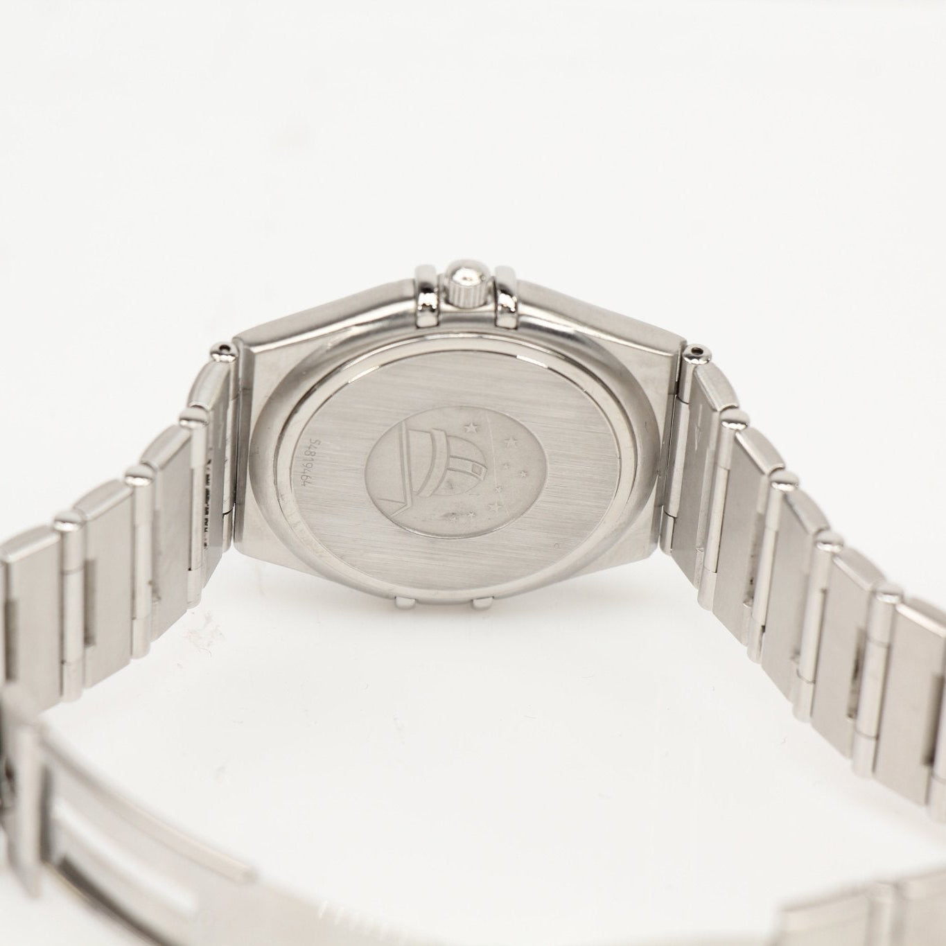 Omega Constellation Chronometer watch by Gold & Beyond with stainless steel case and silver dial, showcasing a sleek, elegant design.