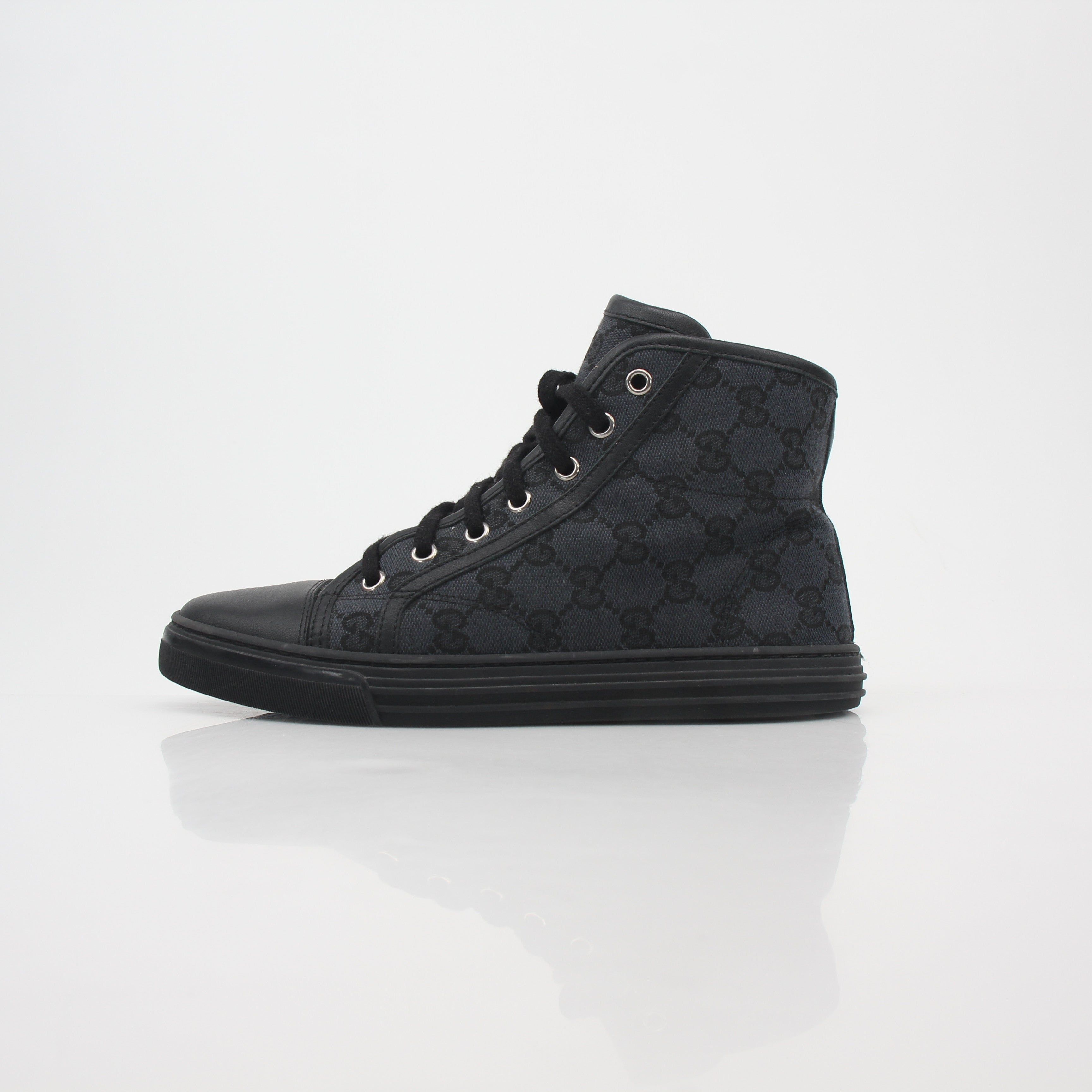 Gucci Black GG Canvas High-Top Sneakers