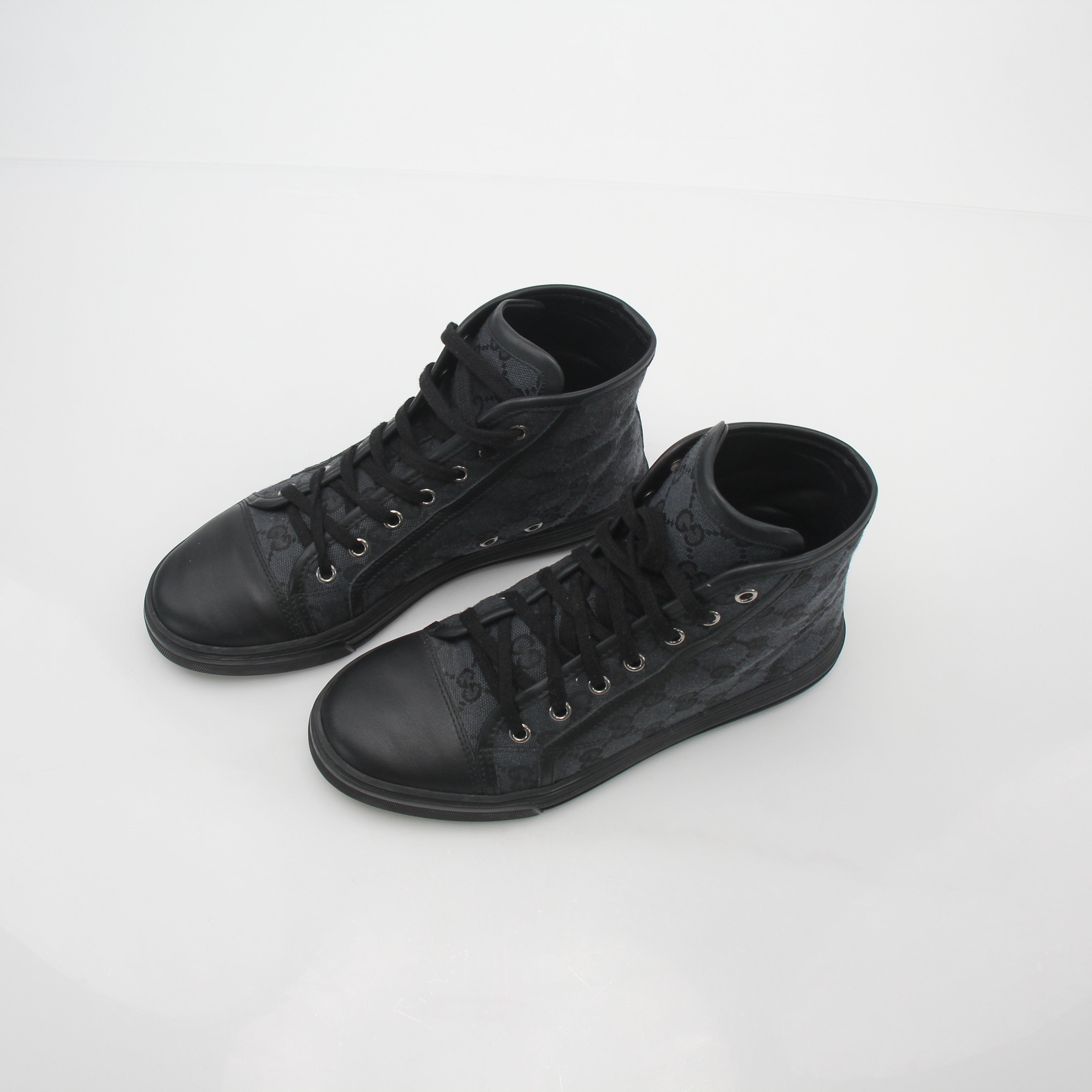 Gucci Black GG Canvas High-Top Sneakers