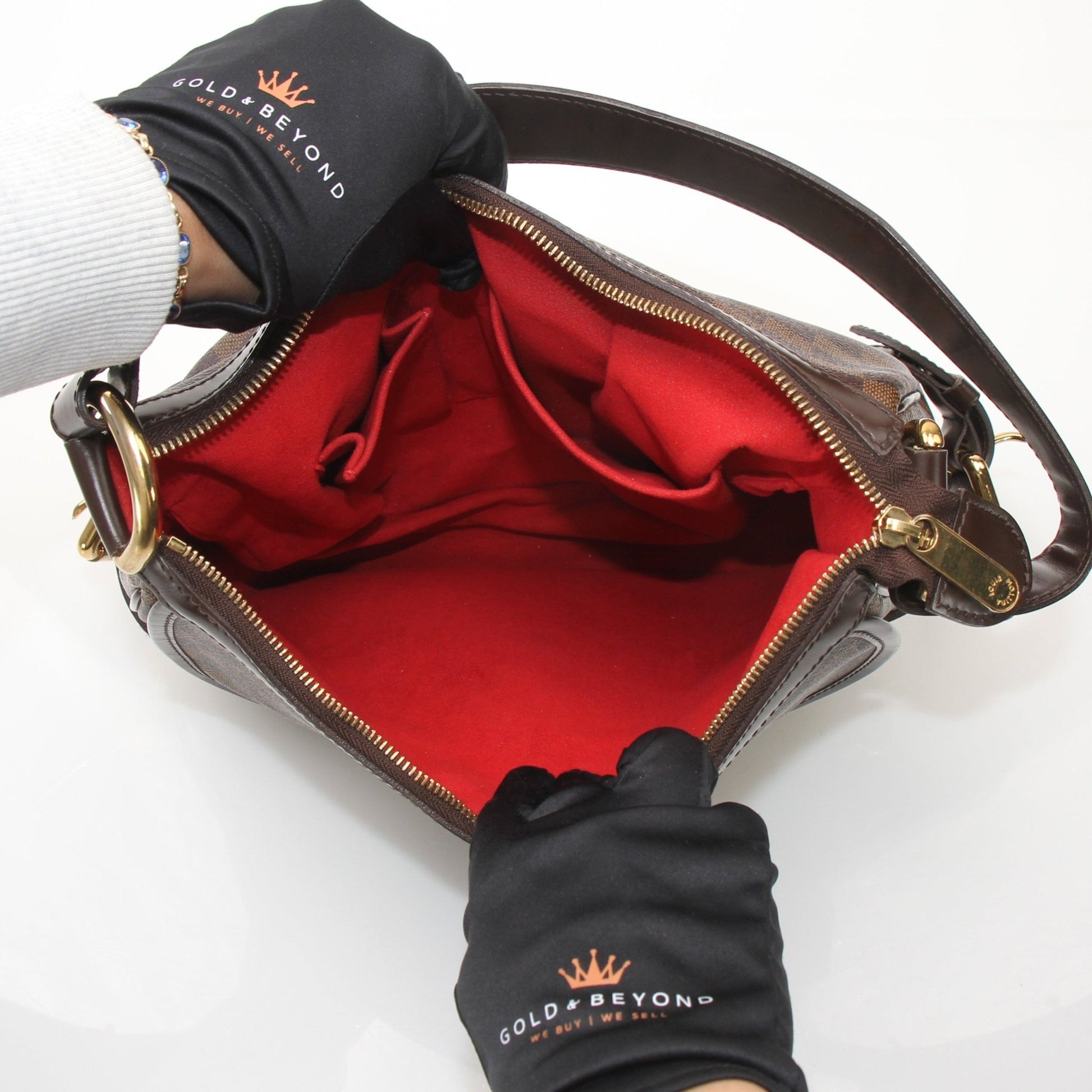 Louis Vuitton Highbury Shoulder Bag by Gold & Beyond, featuring elegant leather handbag with gold-tone hardware and adjustable strap.