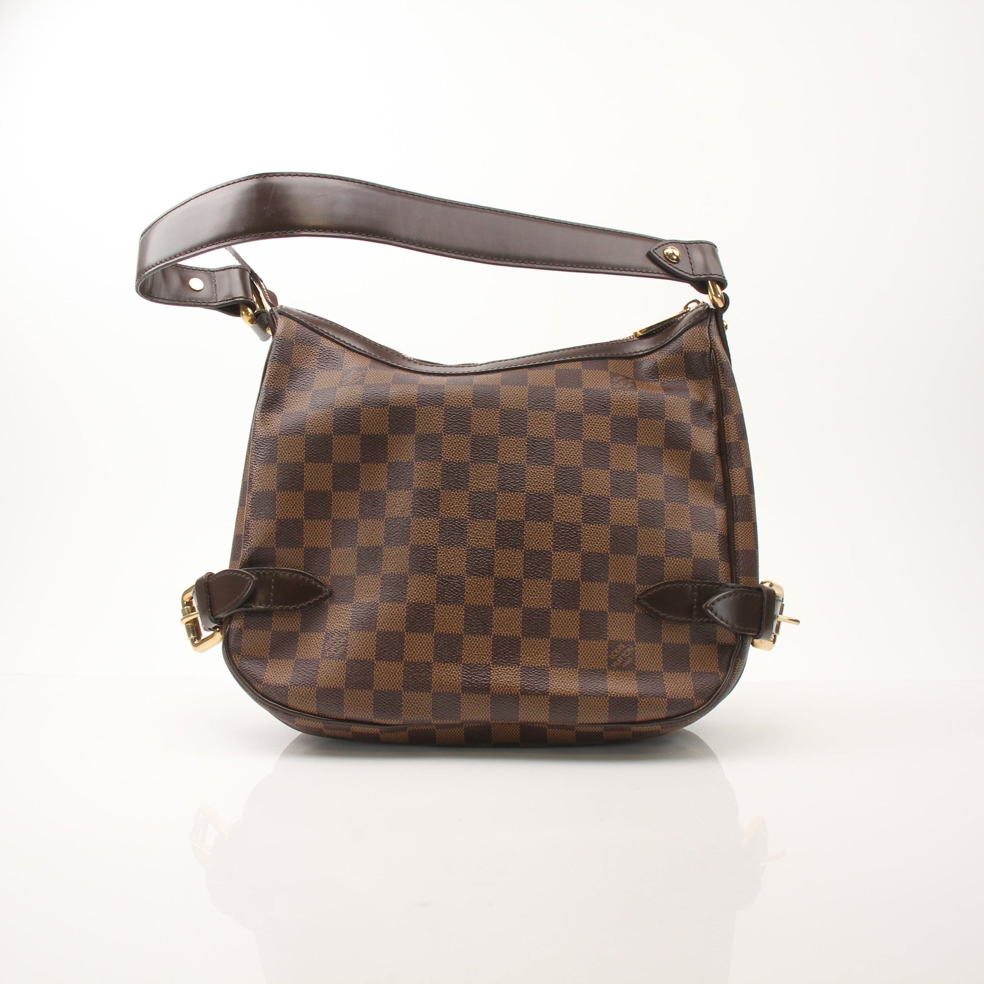 Louis Vuitton Highbury shoulder handbag in brown leather with gold hardware, featuring a structured design and top handle.