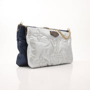 Louis Vuitton LV Pillow Multi Pochette Accessoires Maxi Shoulder Bag with gold accents and diverse compartments, designer handbag for stylish use.
