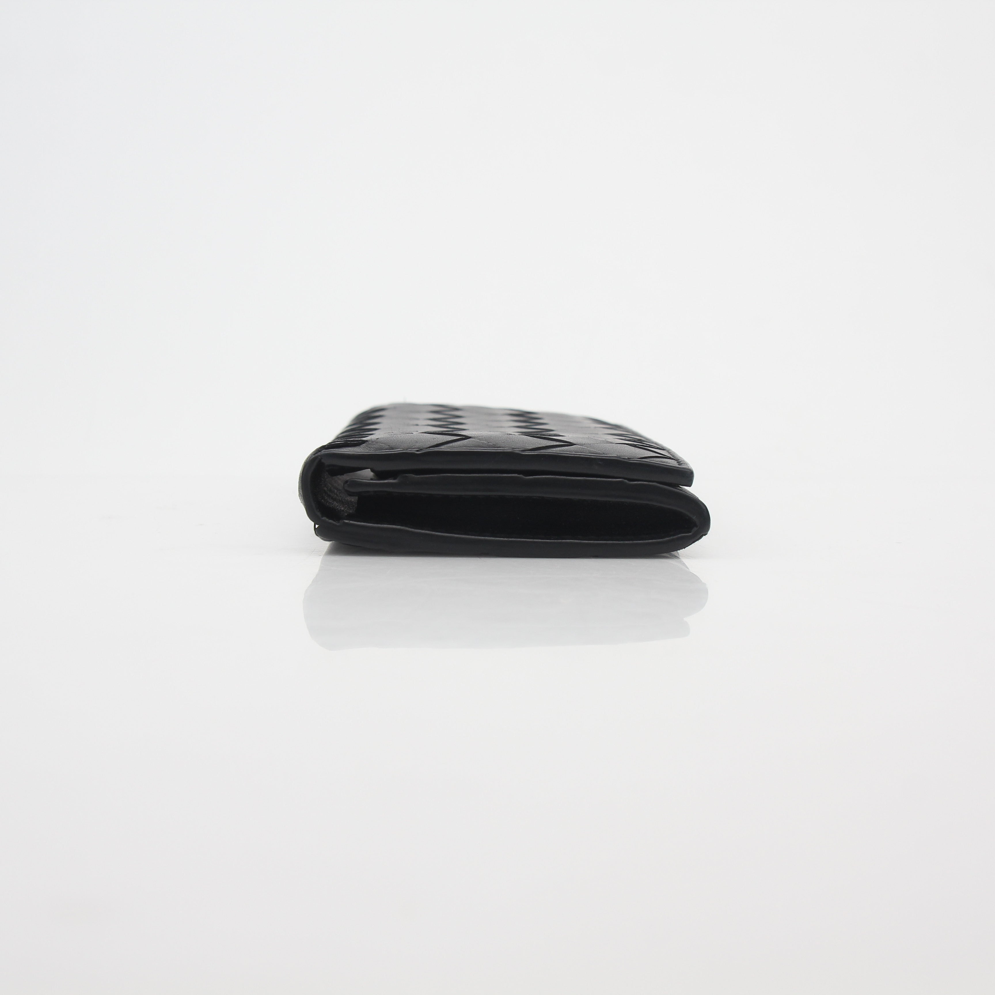 Bottega Veneta Black Intrecciato Continental Wallet