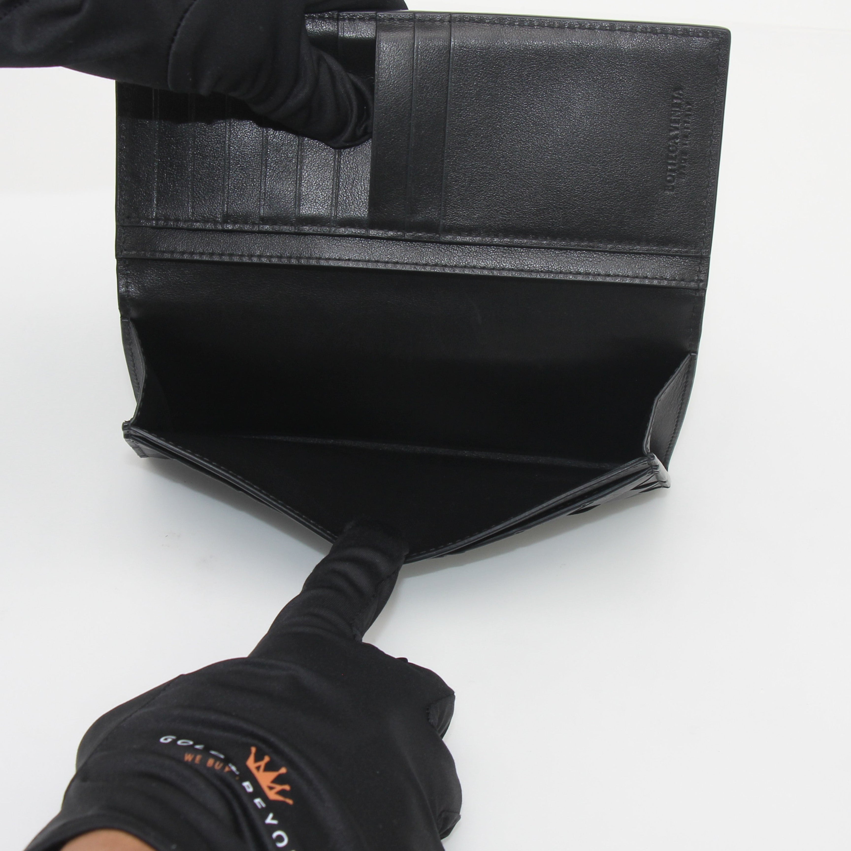 Bottega Veneta Black Intrecciato Continental Wallet