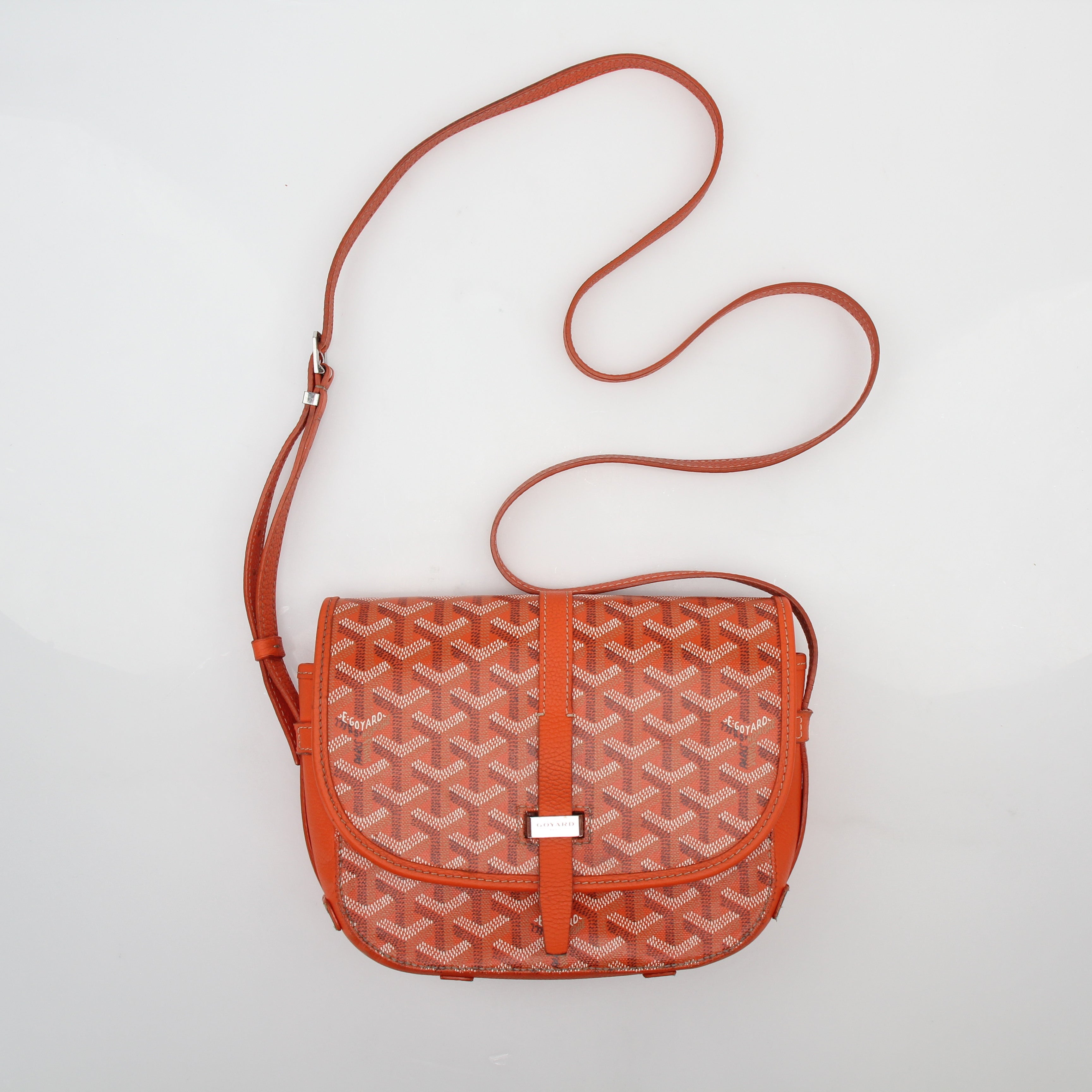 Goyard Orange Goyardine Belvédère II PM Bag