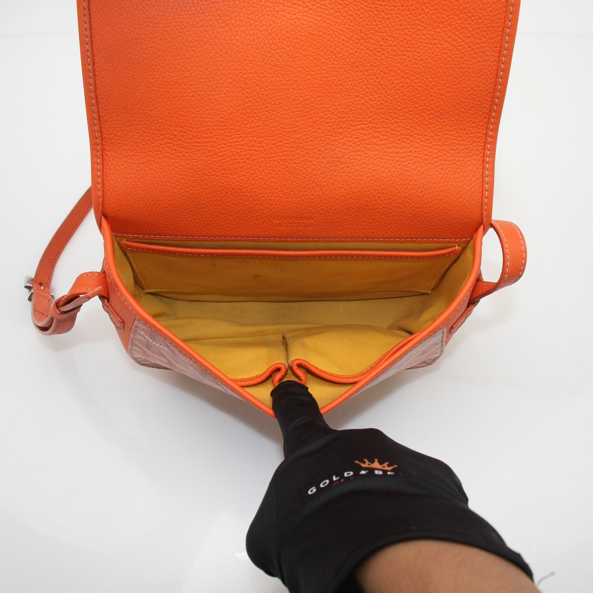 Goyard Orange Goyardine Belvédère II PM Bag