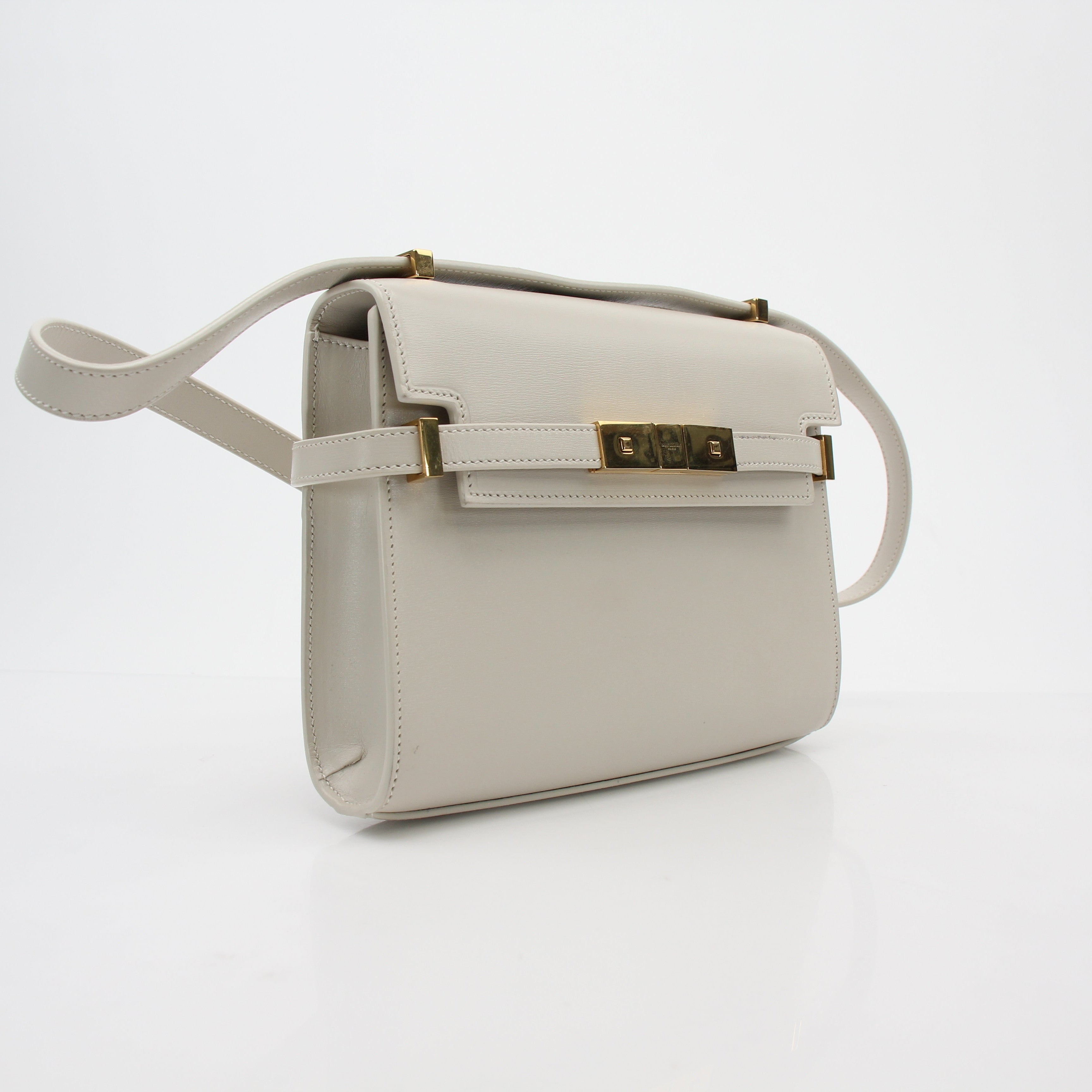 Saint Laurent White Manhattan Shoulder Bag