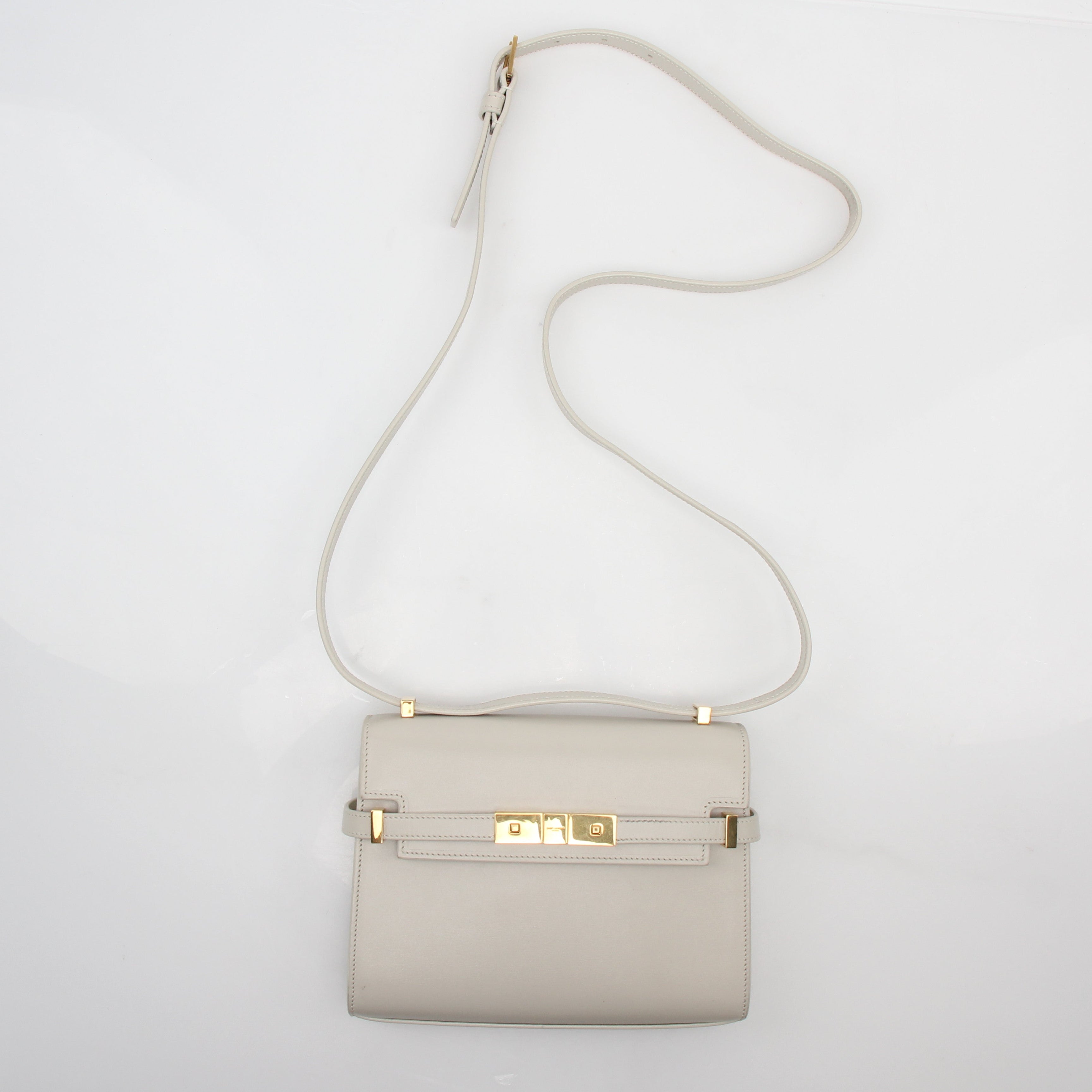 Saint Laurent White Manhattan Shoulder Bag