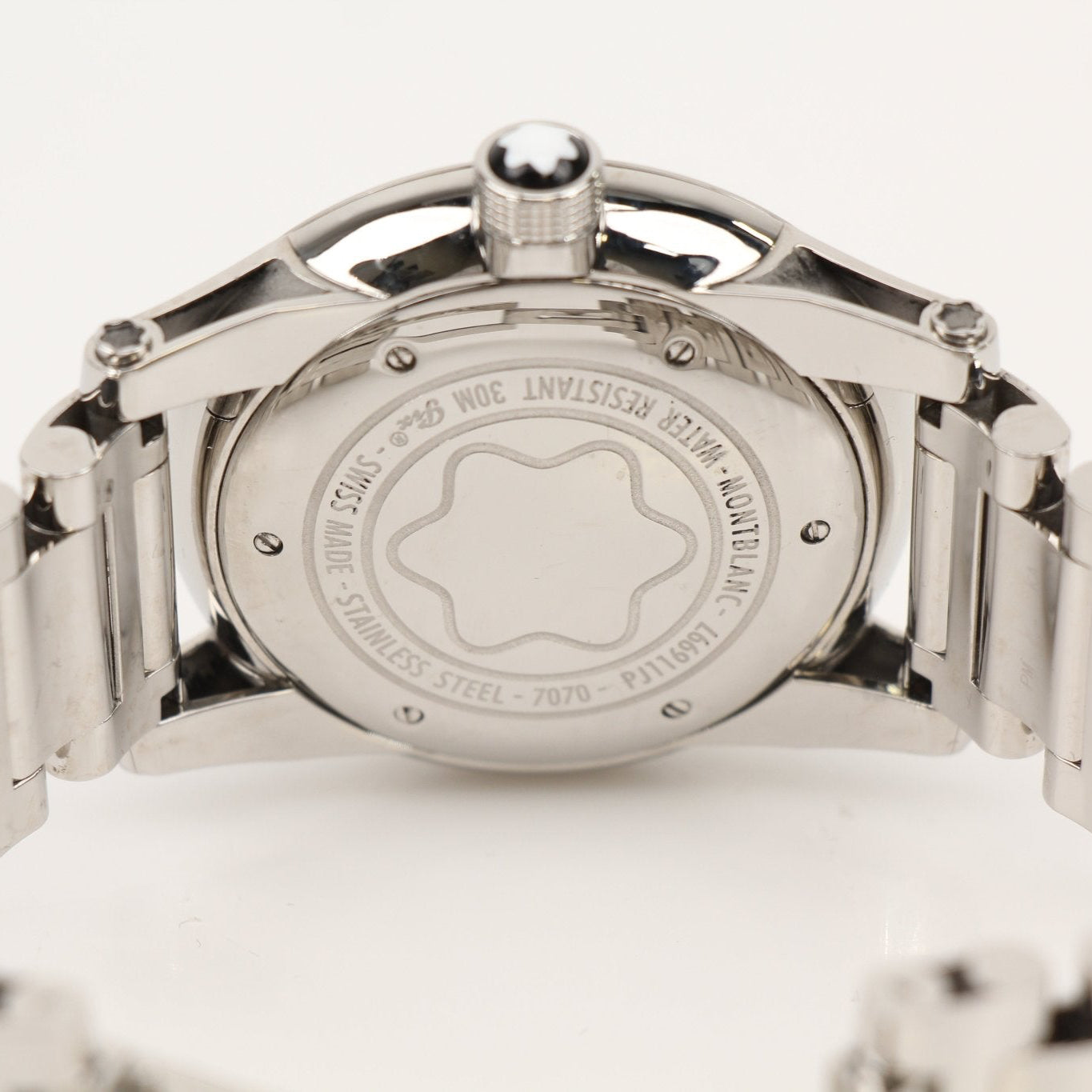 Montblanc TimeWalker 7070 watch with black dial, stainless steel case, and leather strap, showcasing elegant design and craftsmanship.