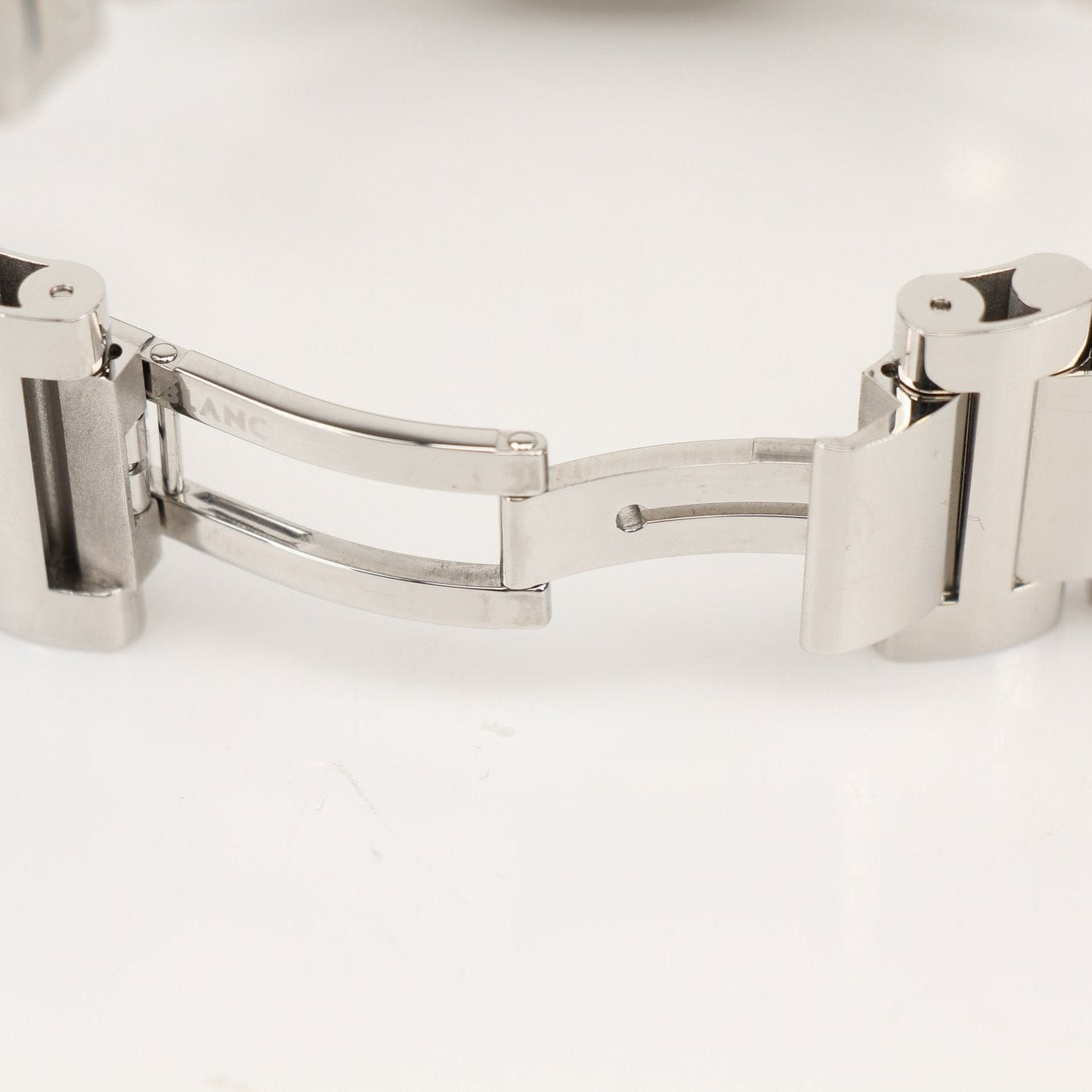 Montblanc TimeWalker 7070 watch with stainless steel case and black leather strap, displayed on a white background