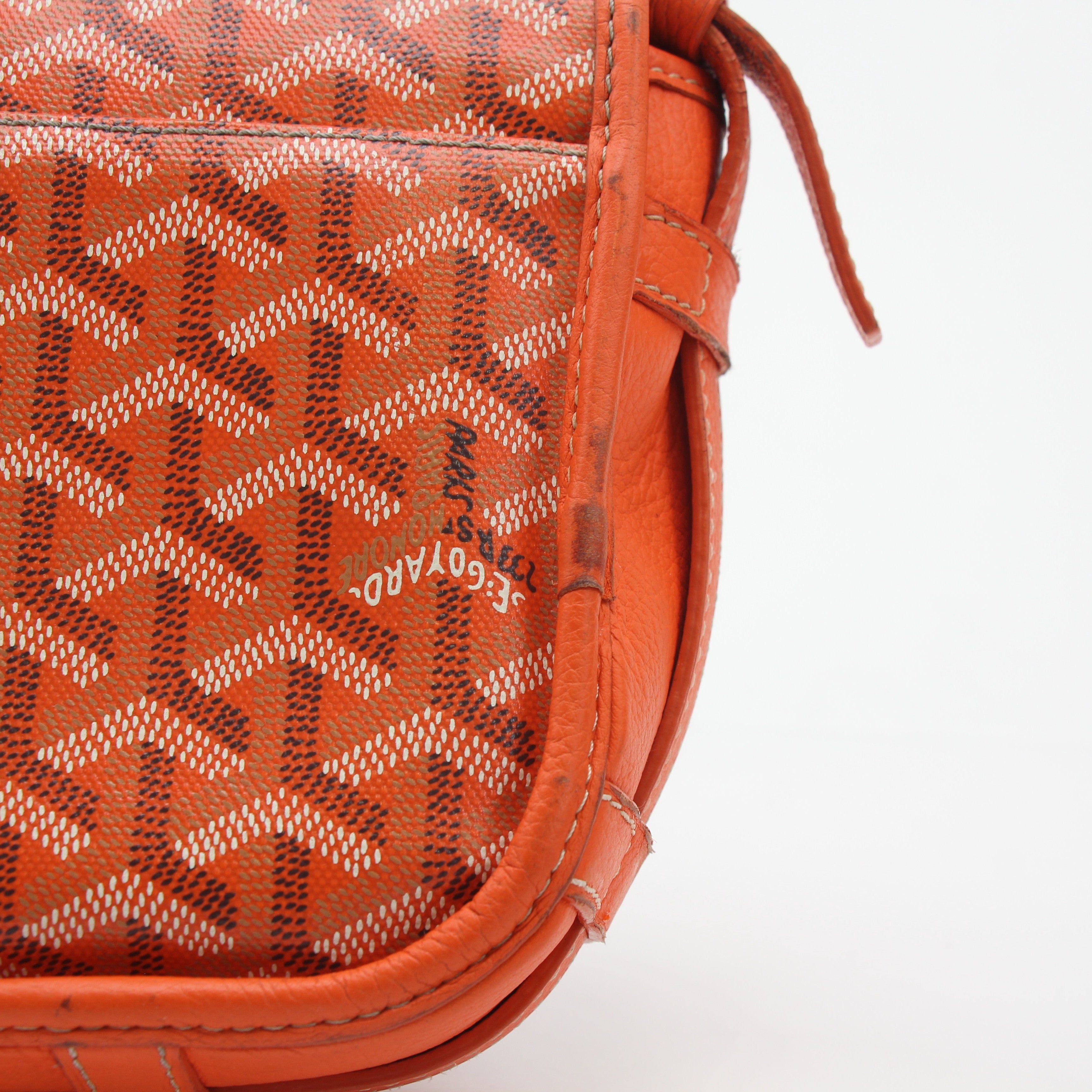Goyard Orange Goyardine Belvédère II PM Bag