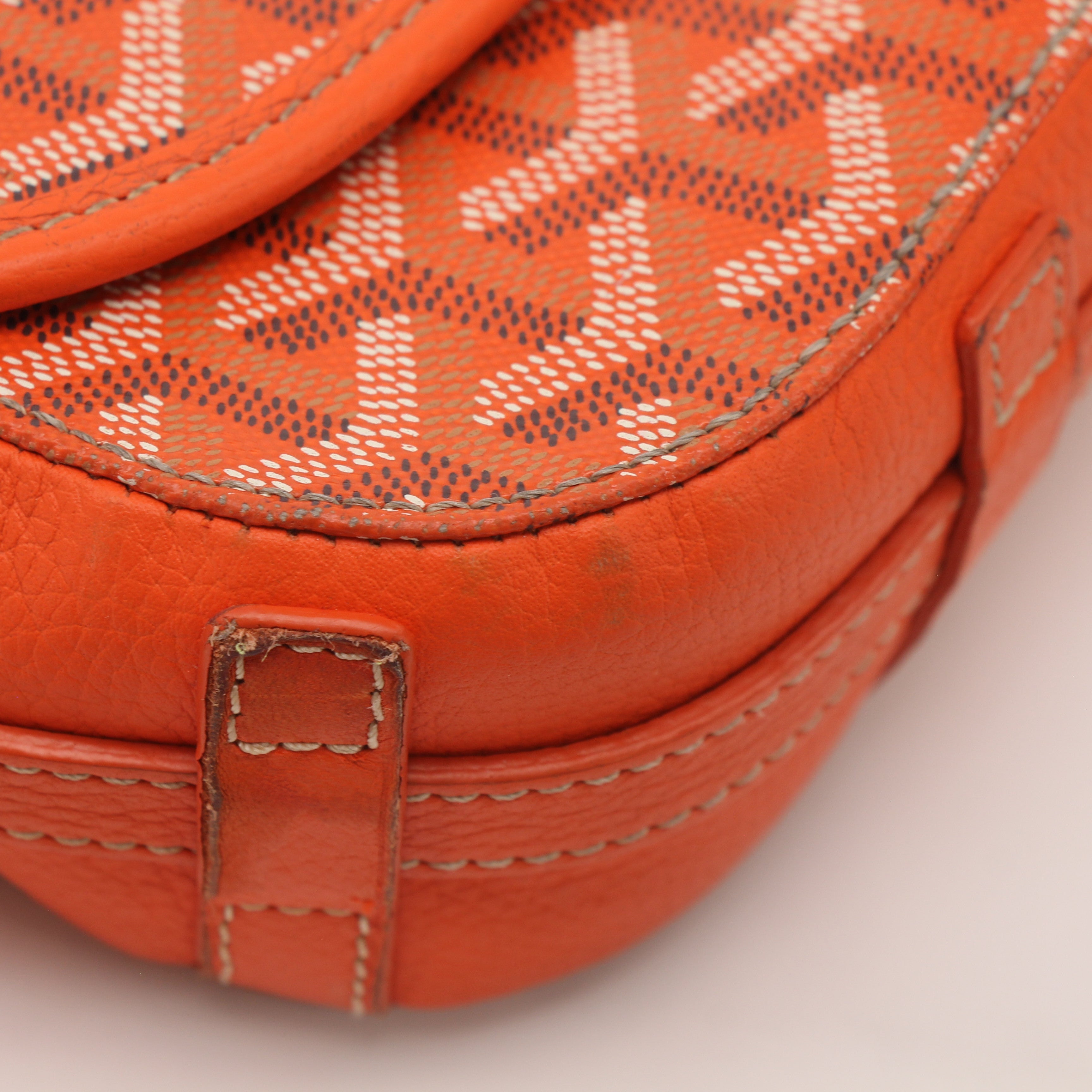 Goyard Orange Goyardine Belvédère II PM Bag