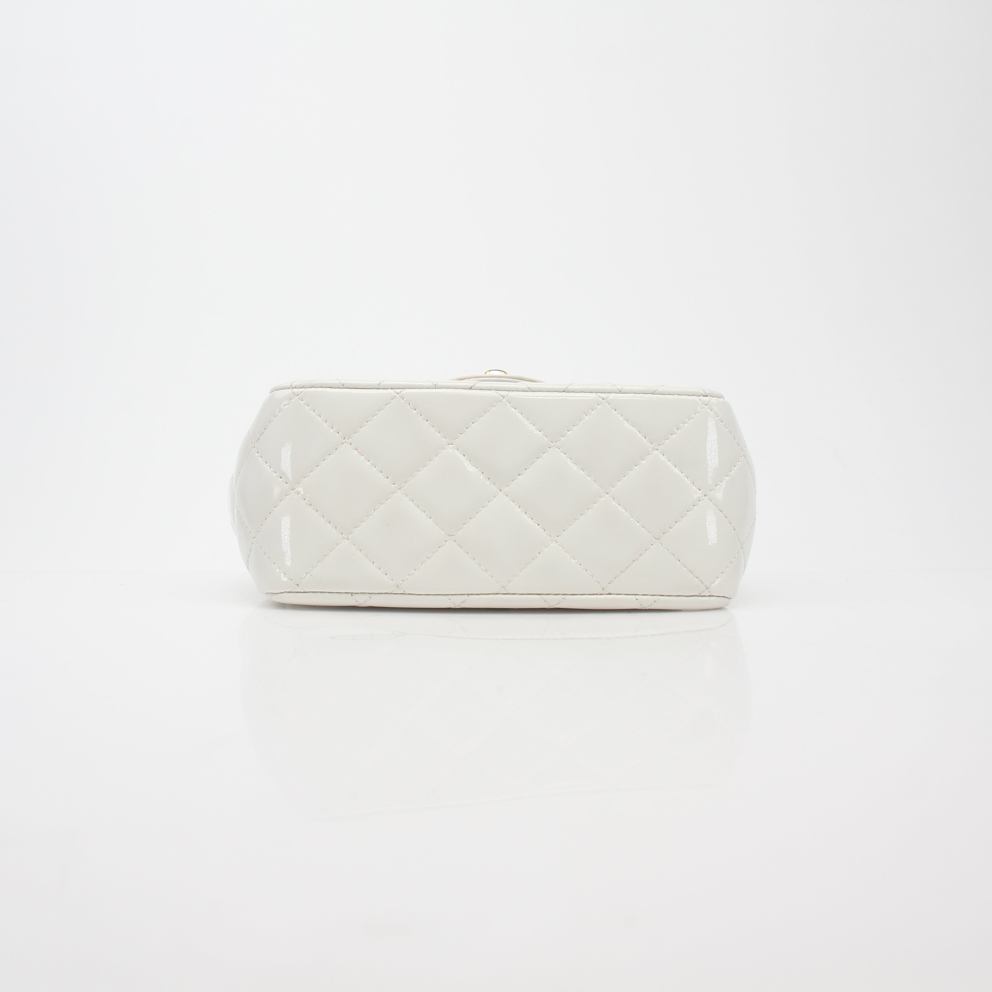 Chanel Quilted Patent Leather Mini Flap Bag