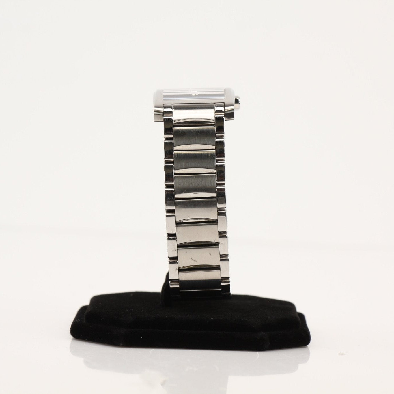 Movado Museum Classic watch with sleek black dial and stainless steel case, showcasing minimalist design and Swiss craftsmanship.