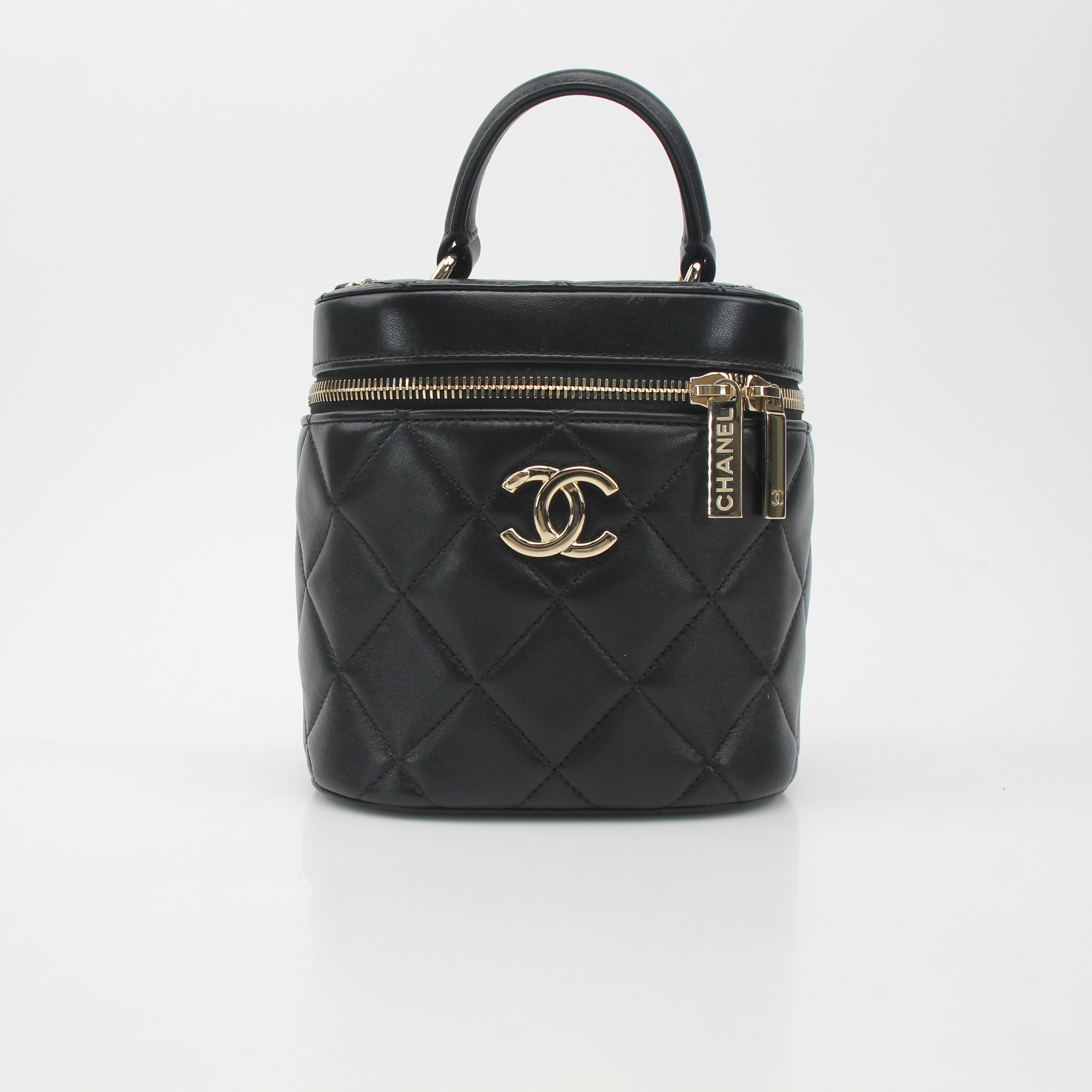 Chanel Quilted Lambskin Vanity Case Handbag