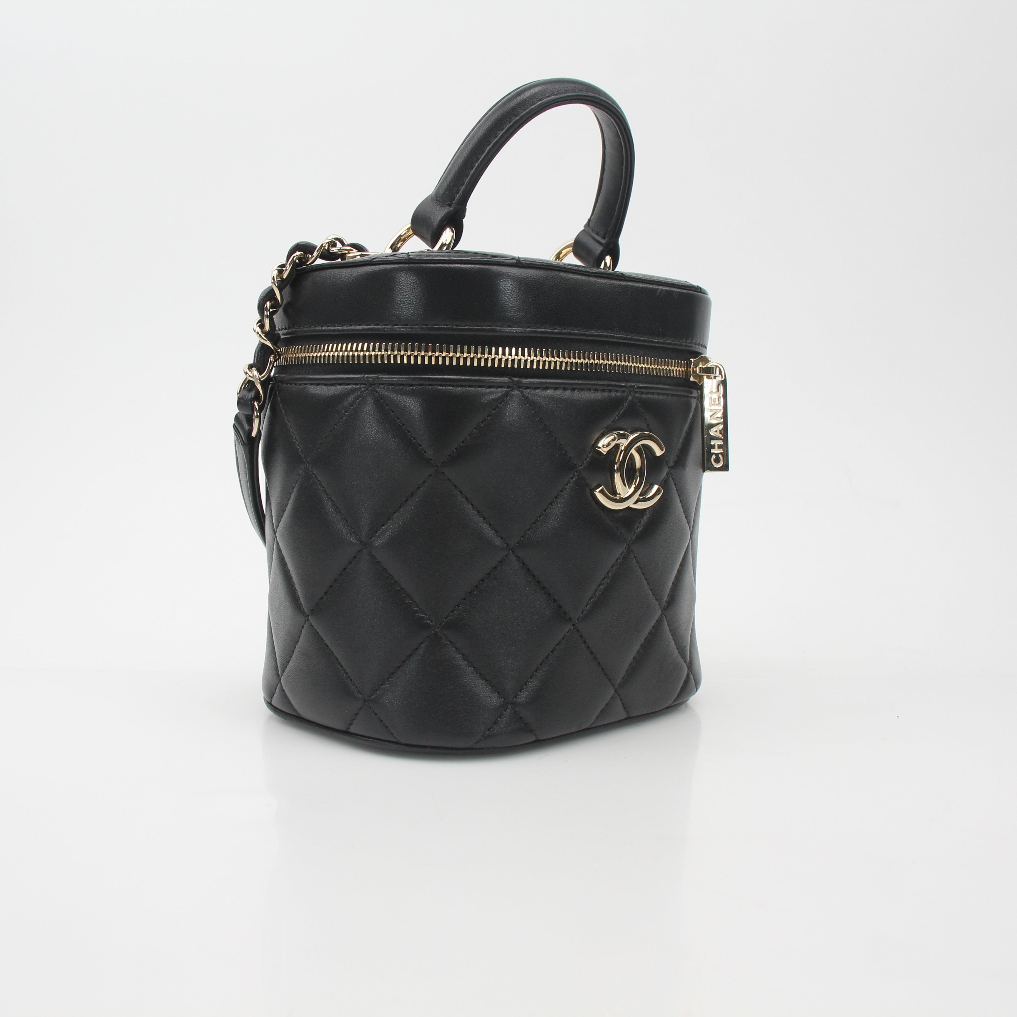 Chanel Quilted Lambskin Vanity Case Handbag