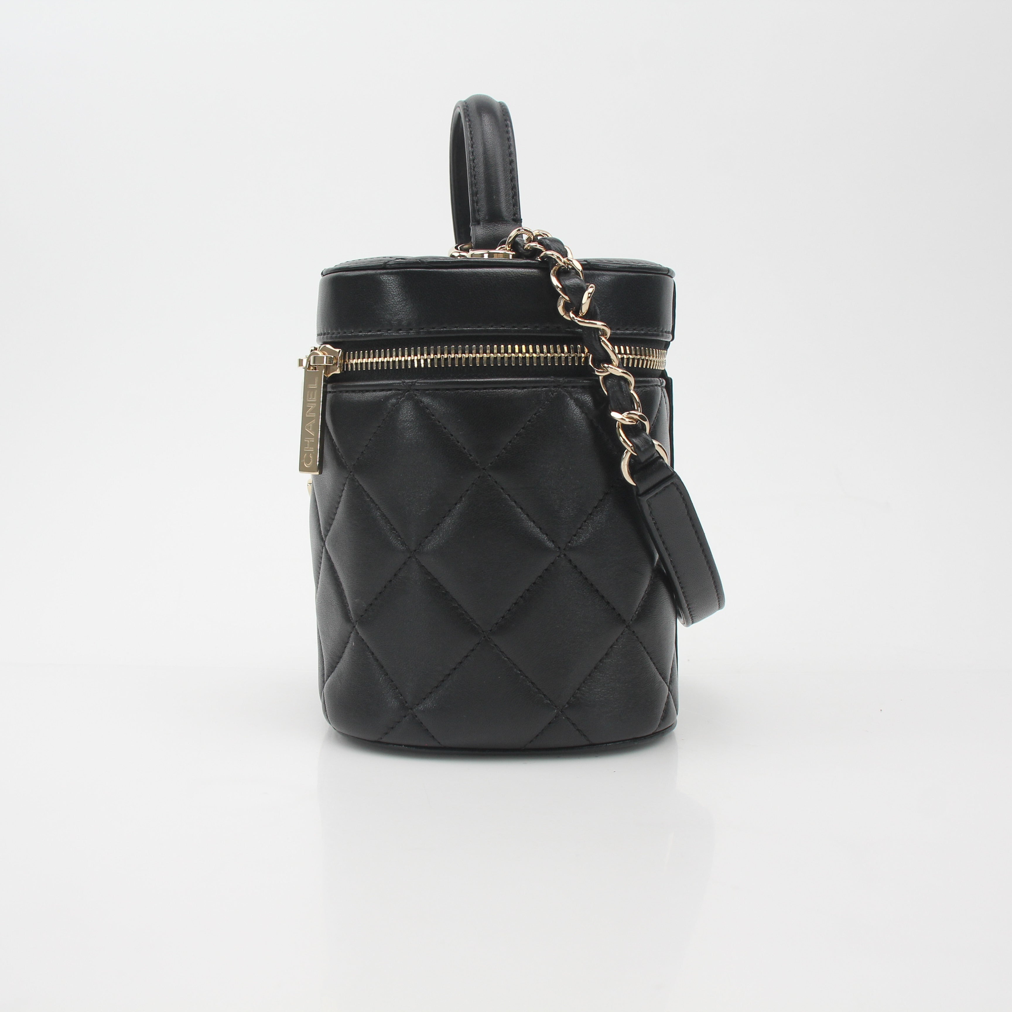 Chanel Quilted Lambskin Vanity Case Handbag