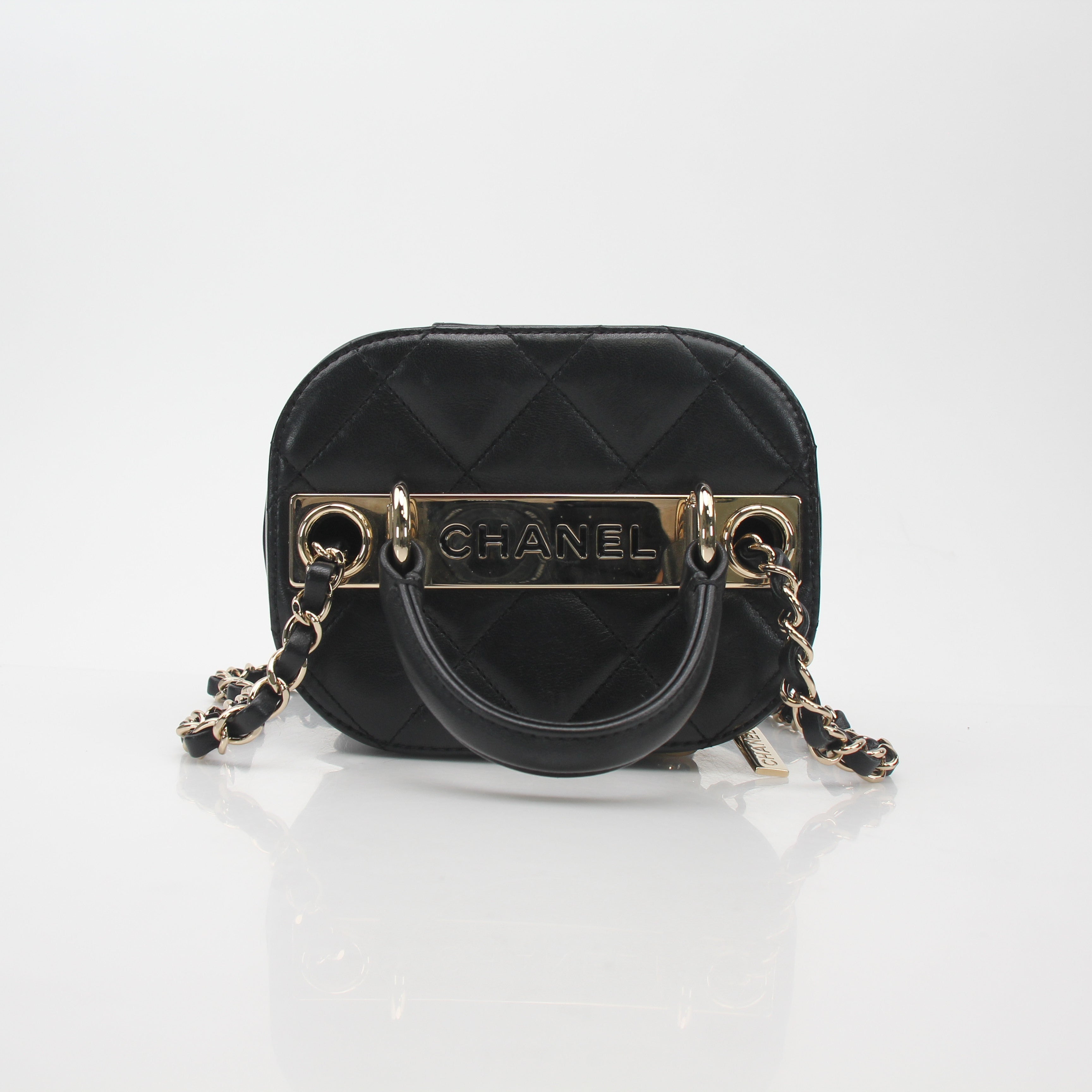 Chanel Quilted Lambskin Vanity Case Handbag