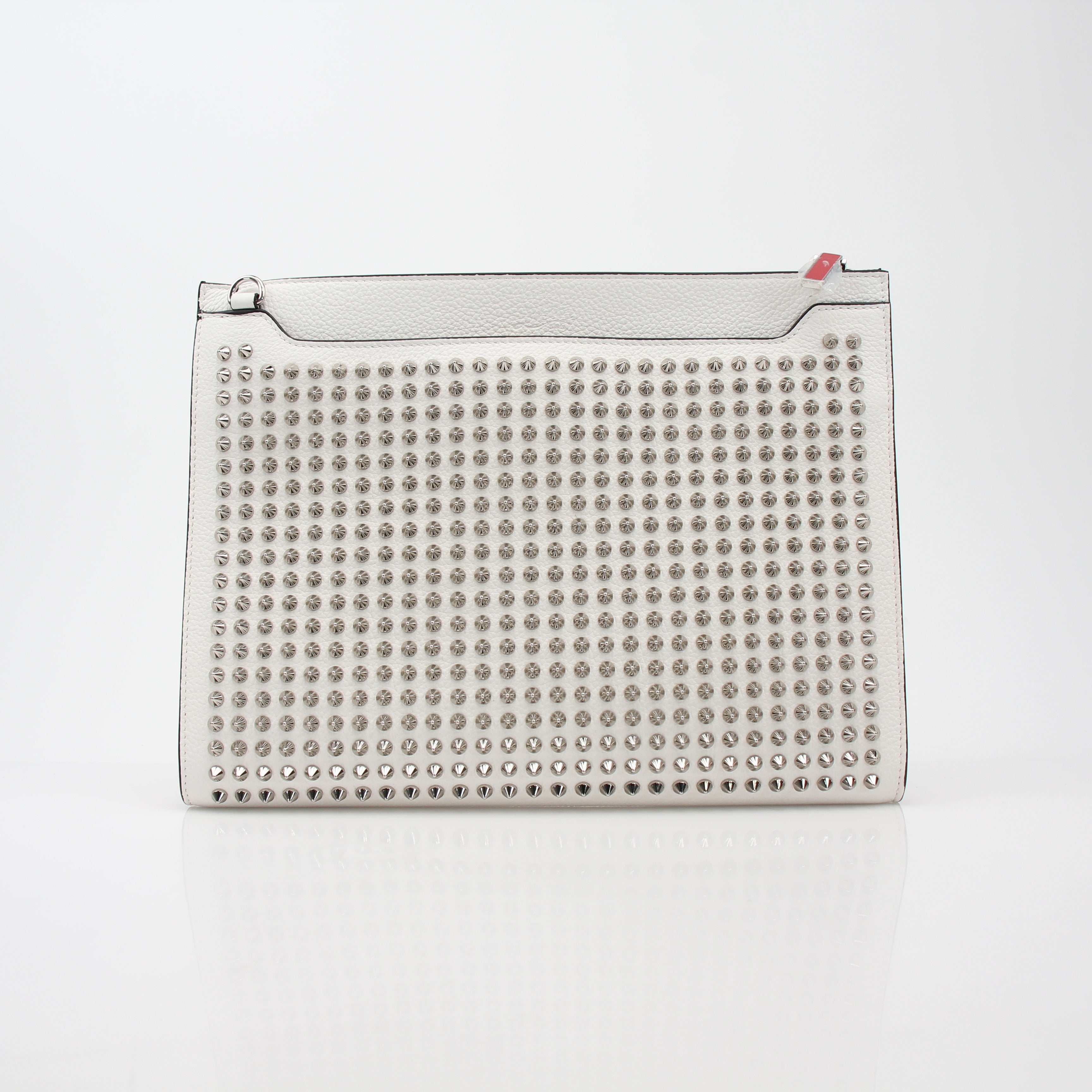 Christian Louboutin Trictrac Spiked Leather Portfolio Clutch
