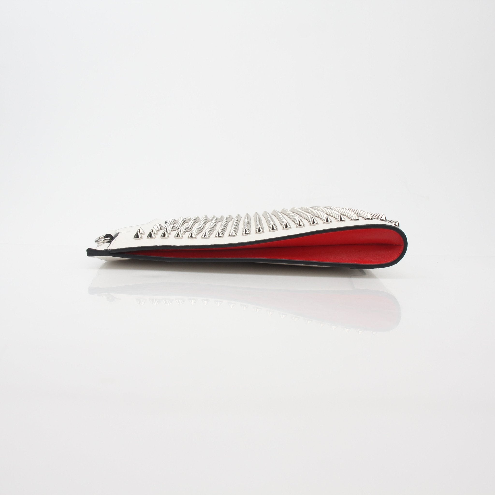 Christian Louboutin Trictrac Spiked Leather Portfolio Clutch